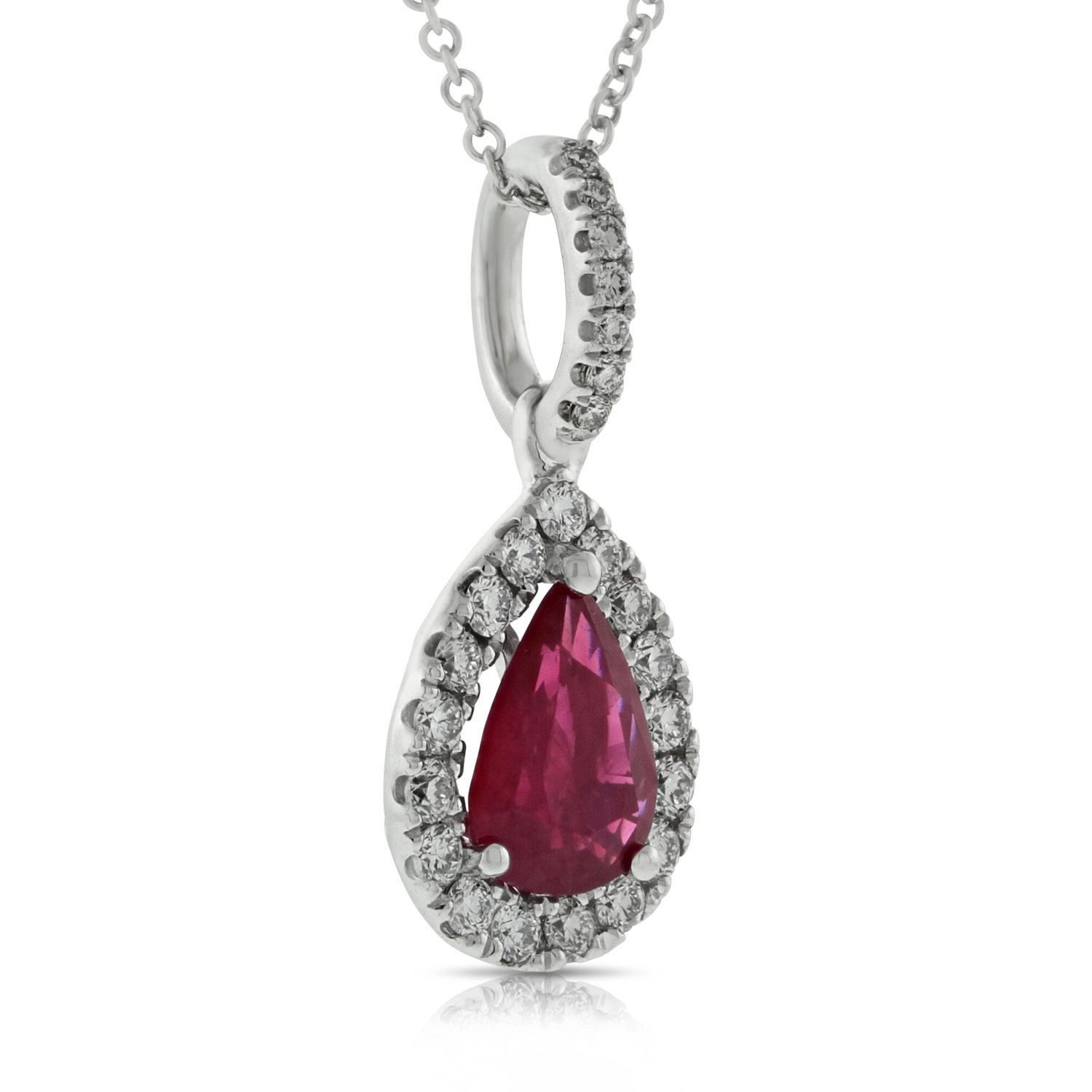 Ruby & Diamond Pendant 14K
