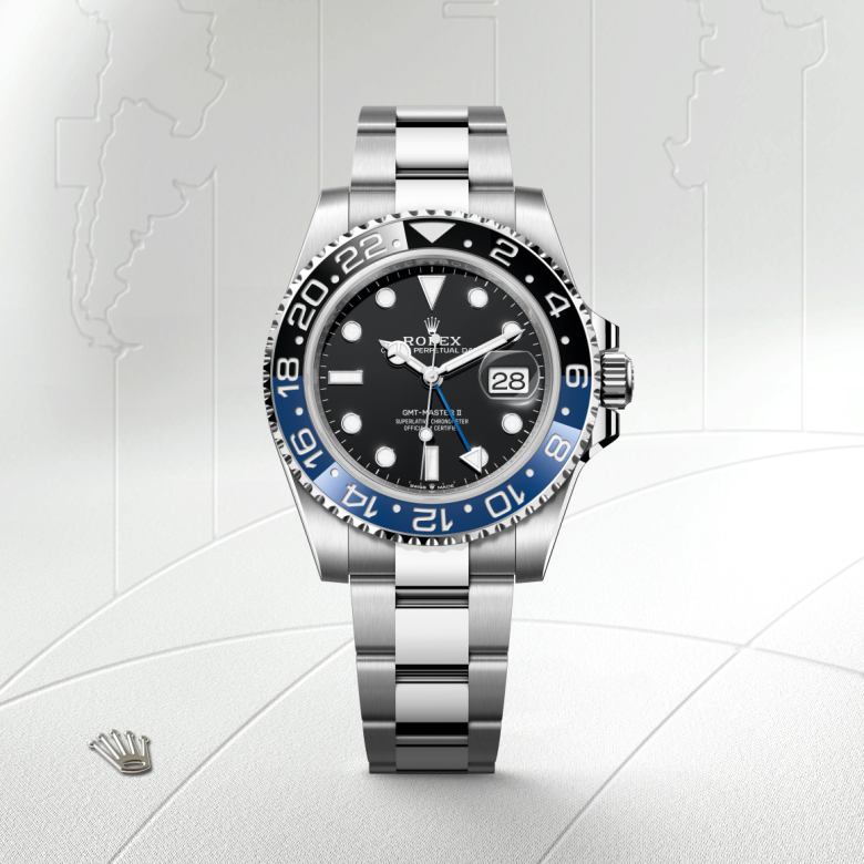 rolex gmt-master ii in oystersteel, m126710blnr-0003 - watch with background color - ben bridge