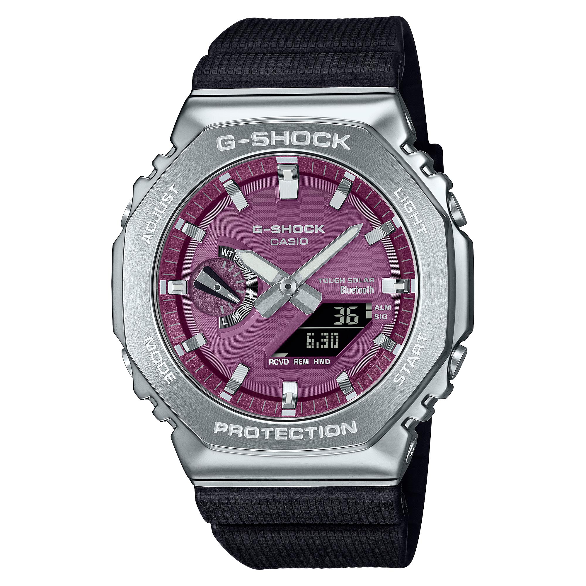 G-Shock G-Steel 2100 Series Pink Dial Watch, 44.4mm