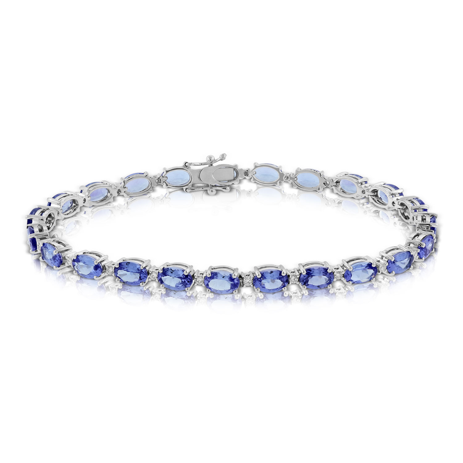 Tanzanite & Diamond Tennis Bracelet 14K Ben Bridge Jeweler