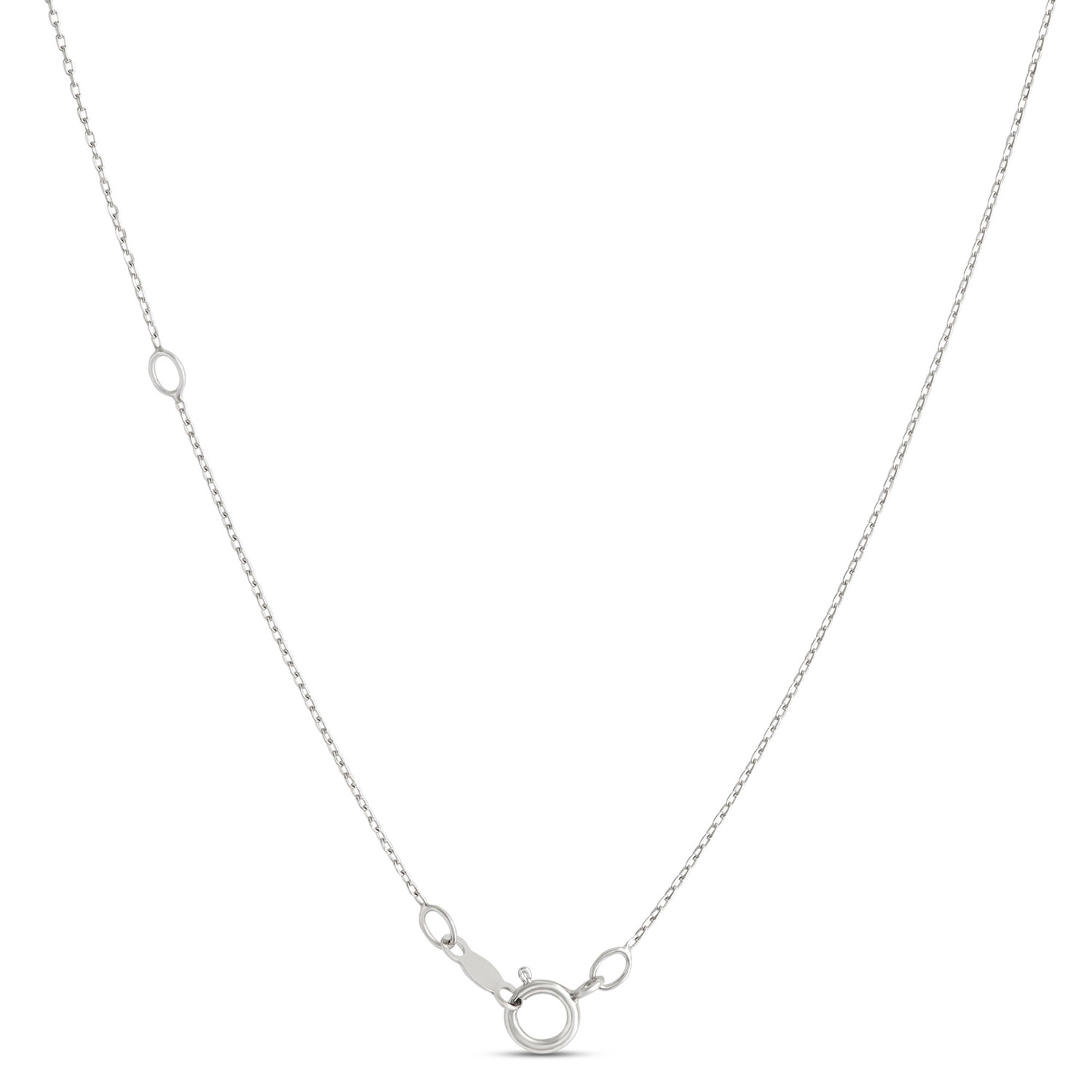 Three Stone Diamond Cluster Pendant, 14K White Gold