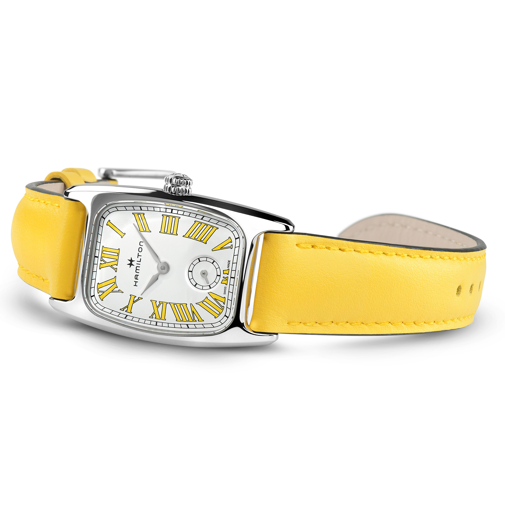 Hamilton American Classic Boulton | Yellow Band and Hands
