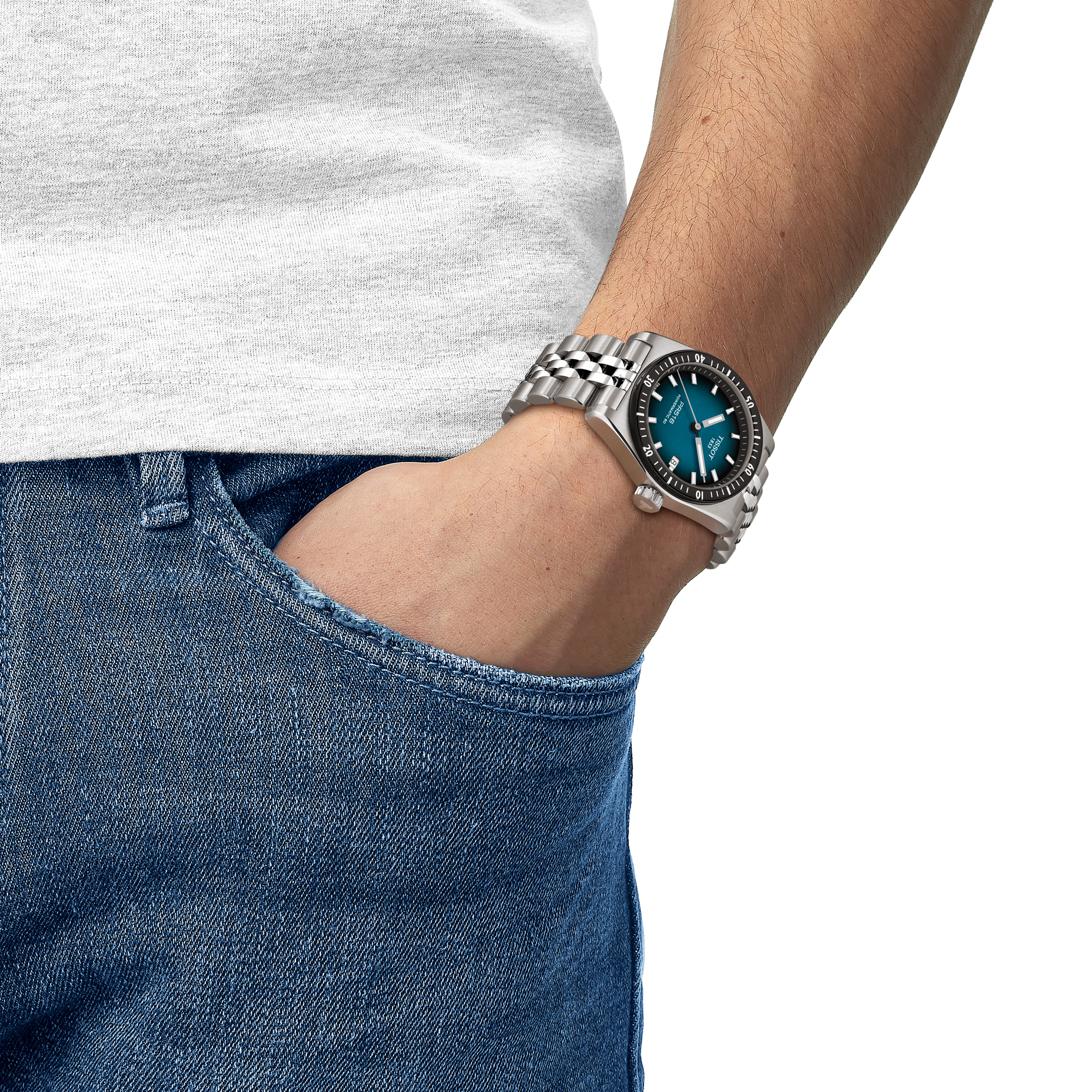 TISSOT PR516 Blue Dial Watch, 38mm