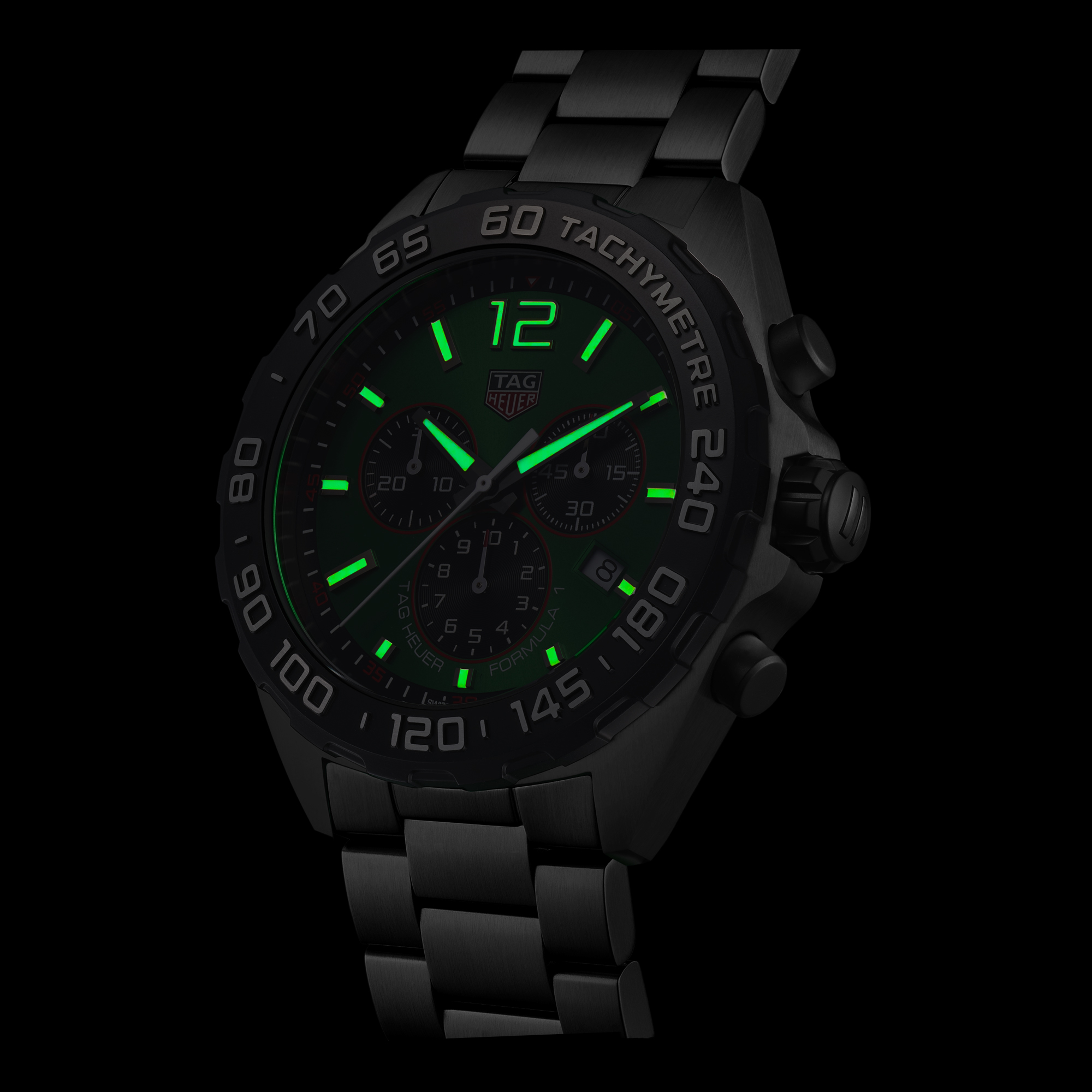 TAG Heuer Formula 1 Chronograph Green Dial, 43mm