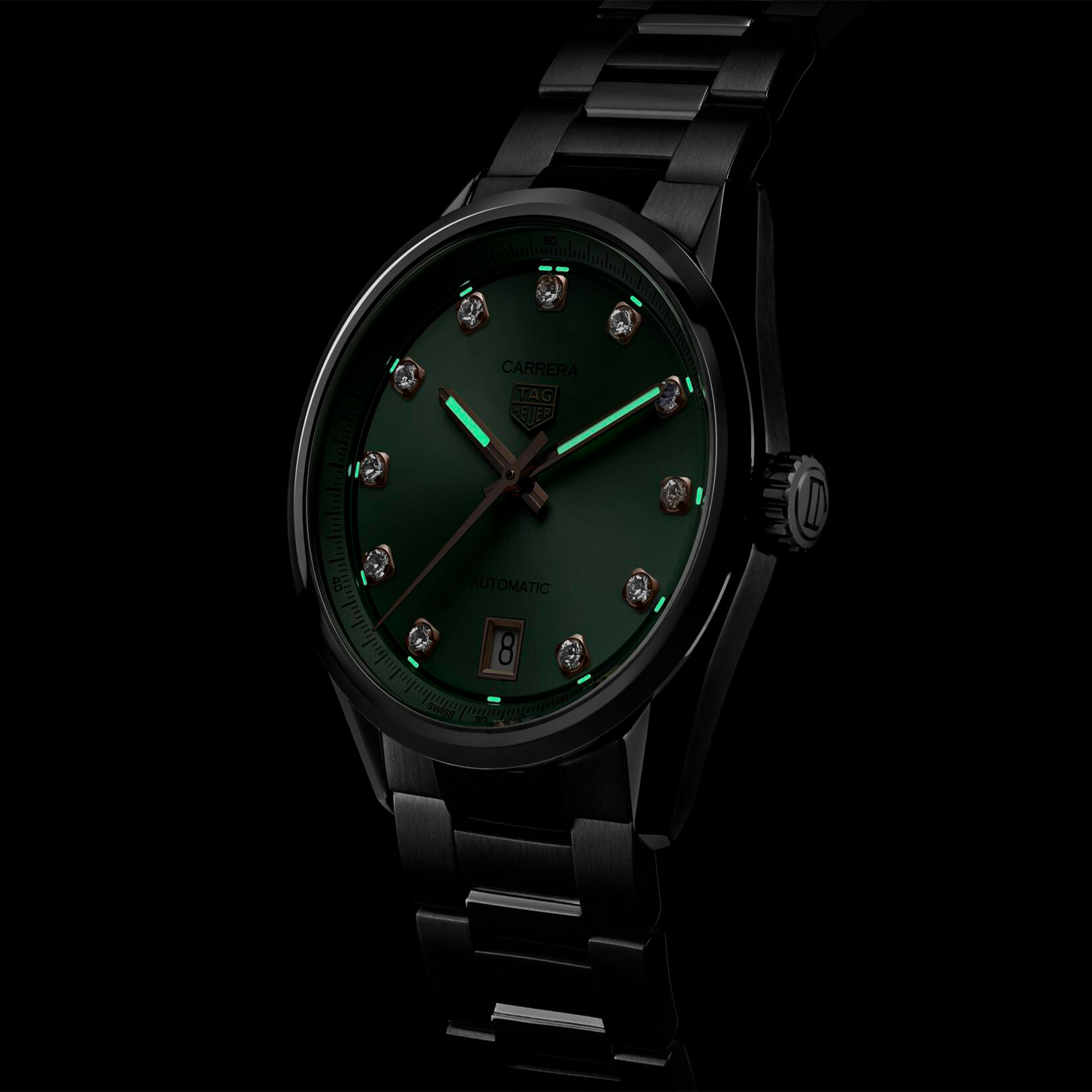 TAG Heuer Carrera Date Watch Green Dial, 36mm