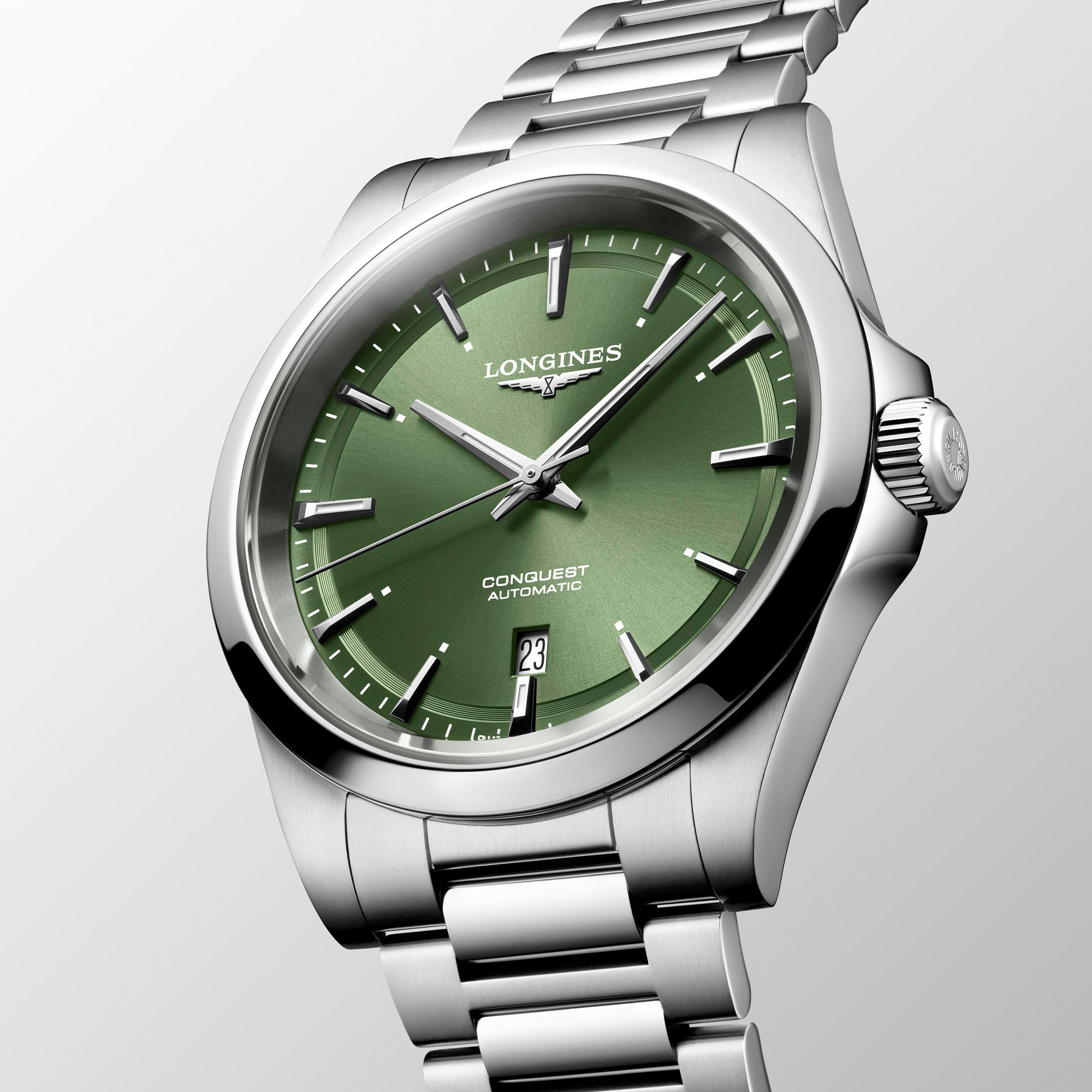Longines Conquest Green Sunray Dial Watch, 41mm