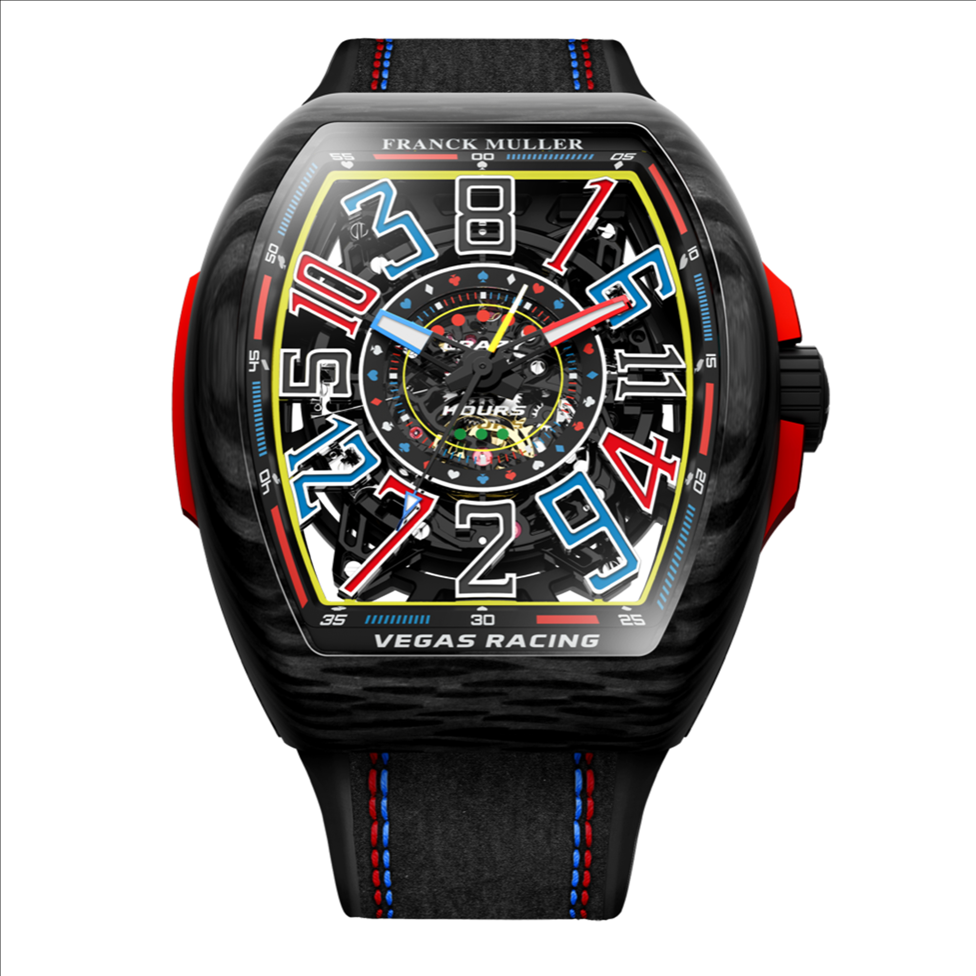Franck Muller Vanguard Crazy Hours Vegas Racing Multicolored Dial