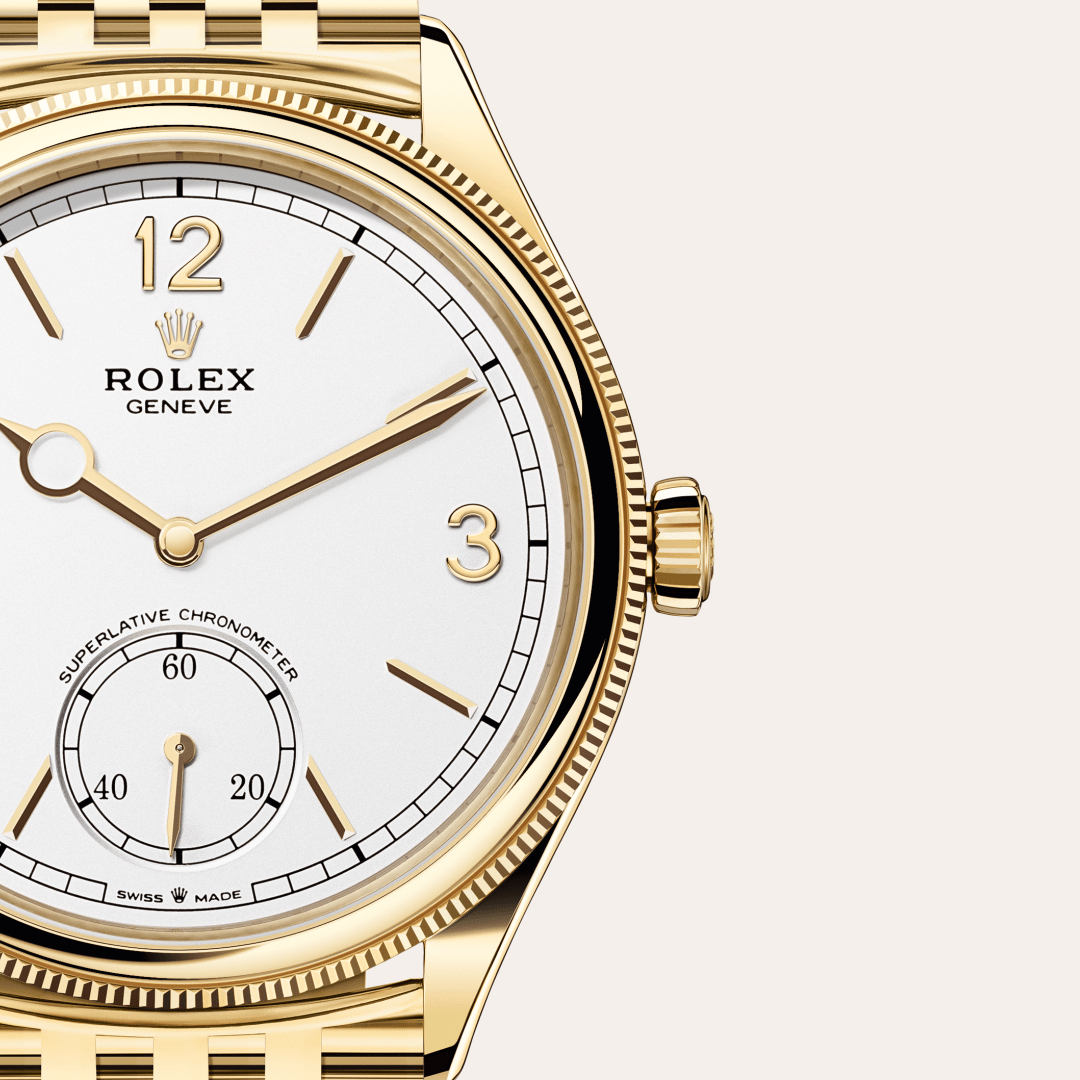 rolex 1908 in 18 ct yellow gold, m52508-0008 - watch dial - ben bridge