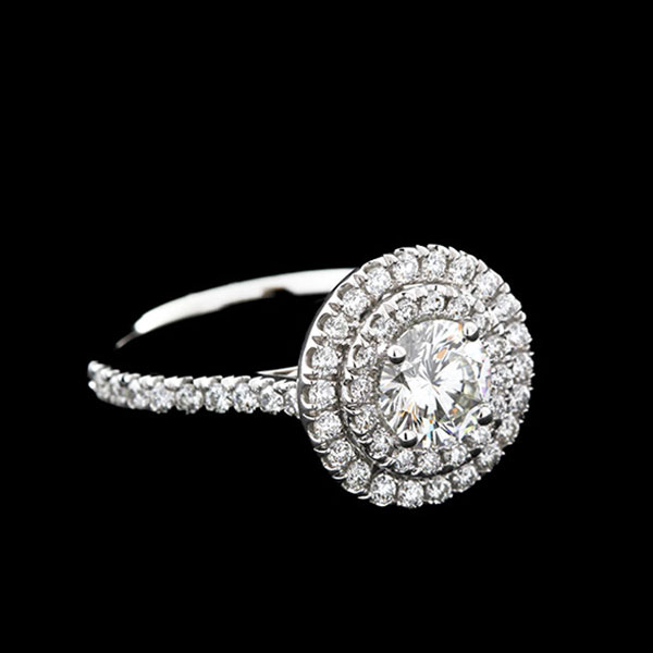 Ben Bridge Signature Diamond Double Halo Ring 18K