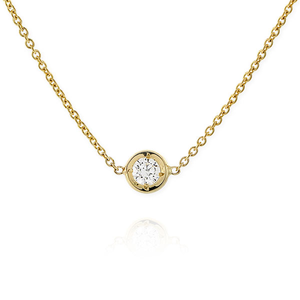 Roberto Coin 18K Yellow Gold Diamonds By The Inch Single Station Necklace