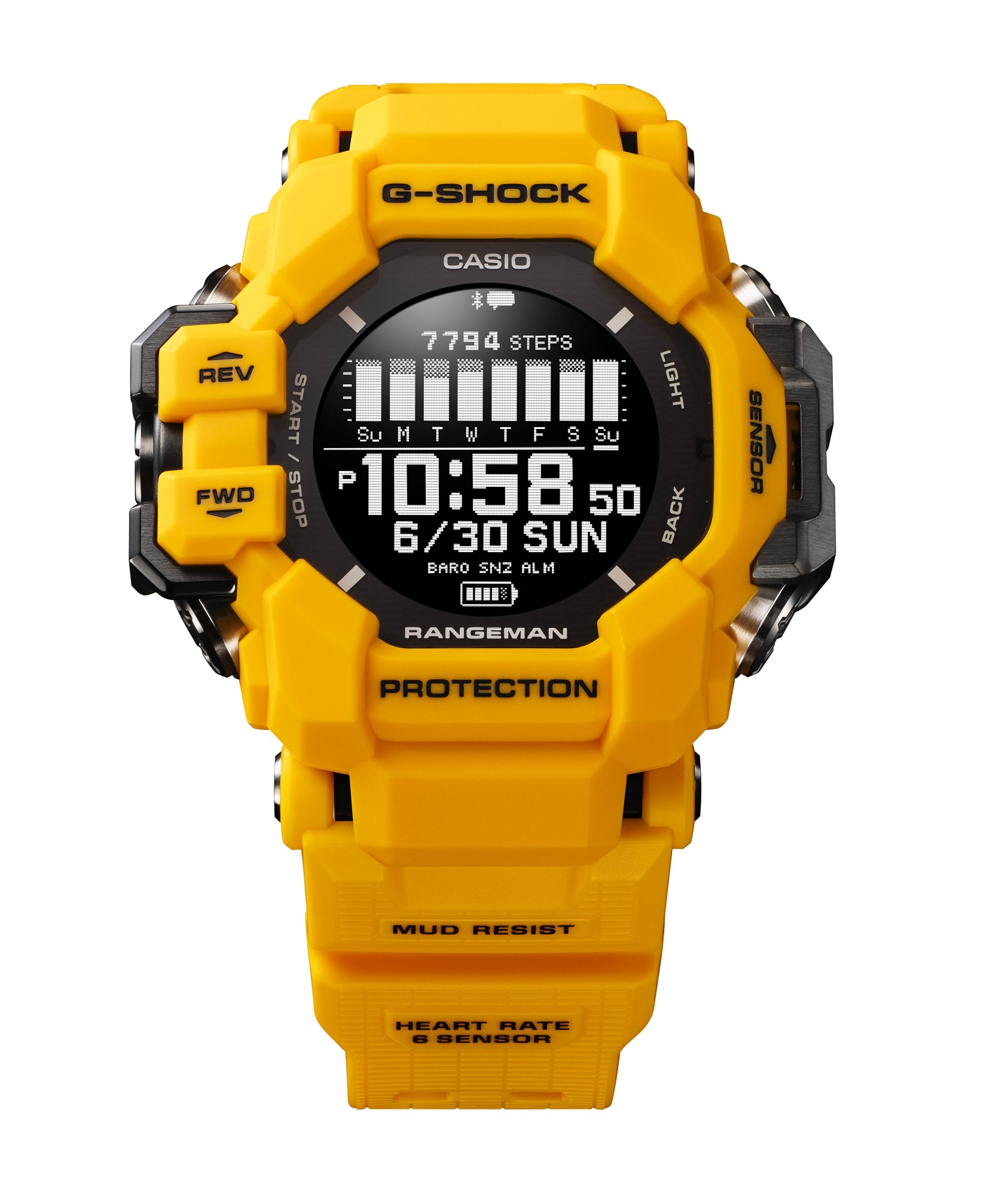 G-Shock Master of G - Land Rangeman Yellow Resin Black Dial, 53.2mm