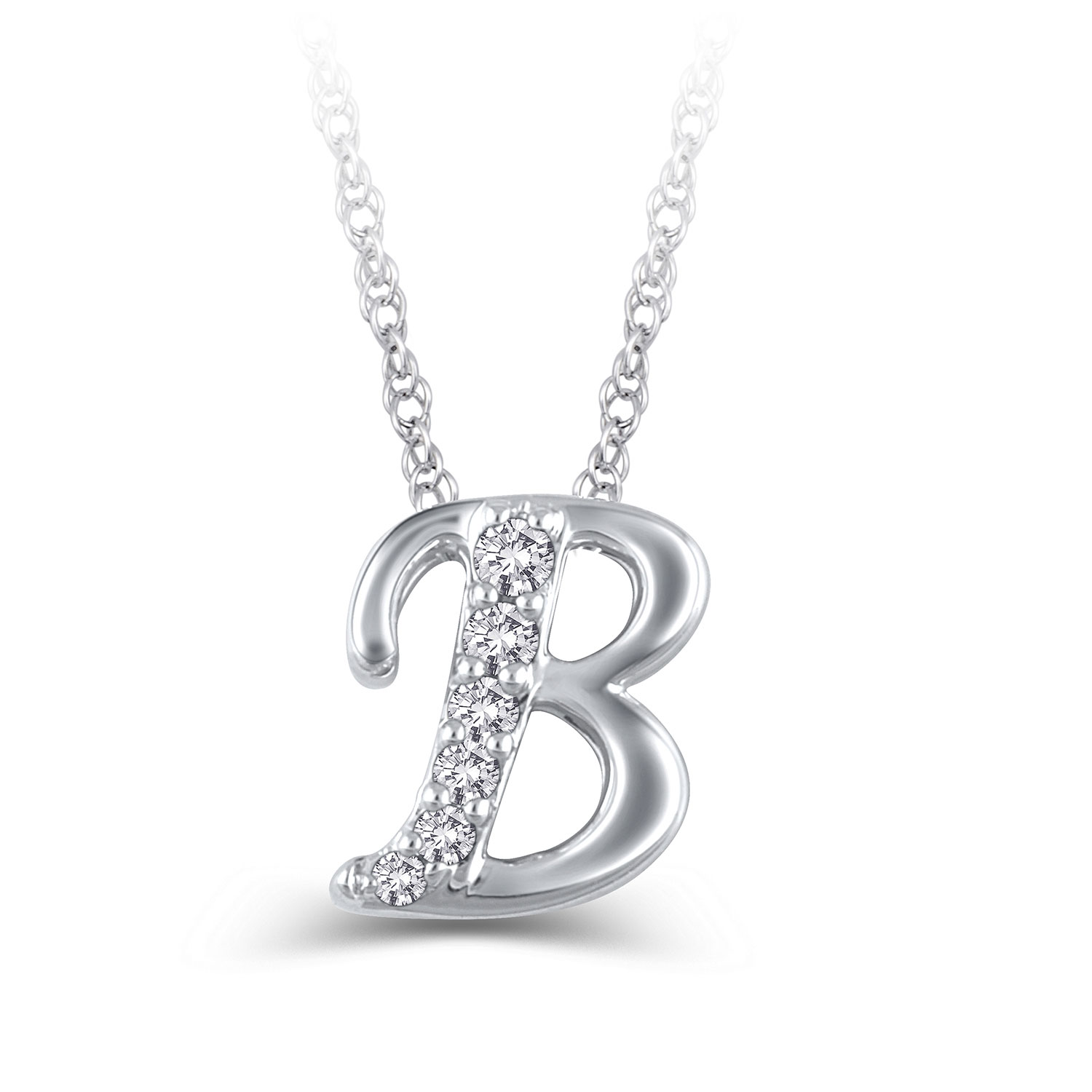 Diamond “B” Initial Pendant 14K Ben Bridge Jeweler