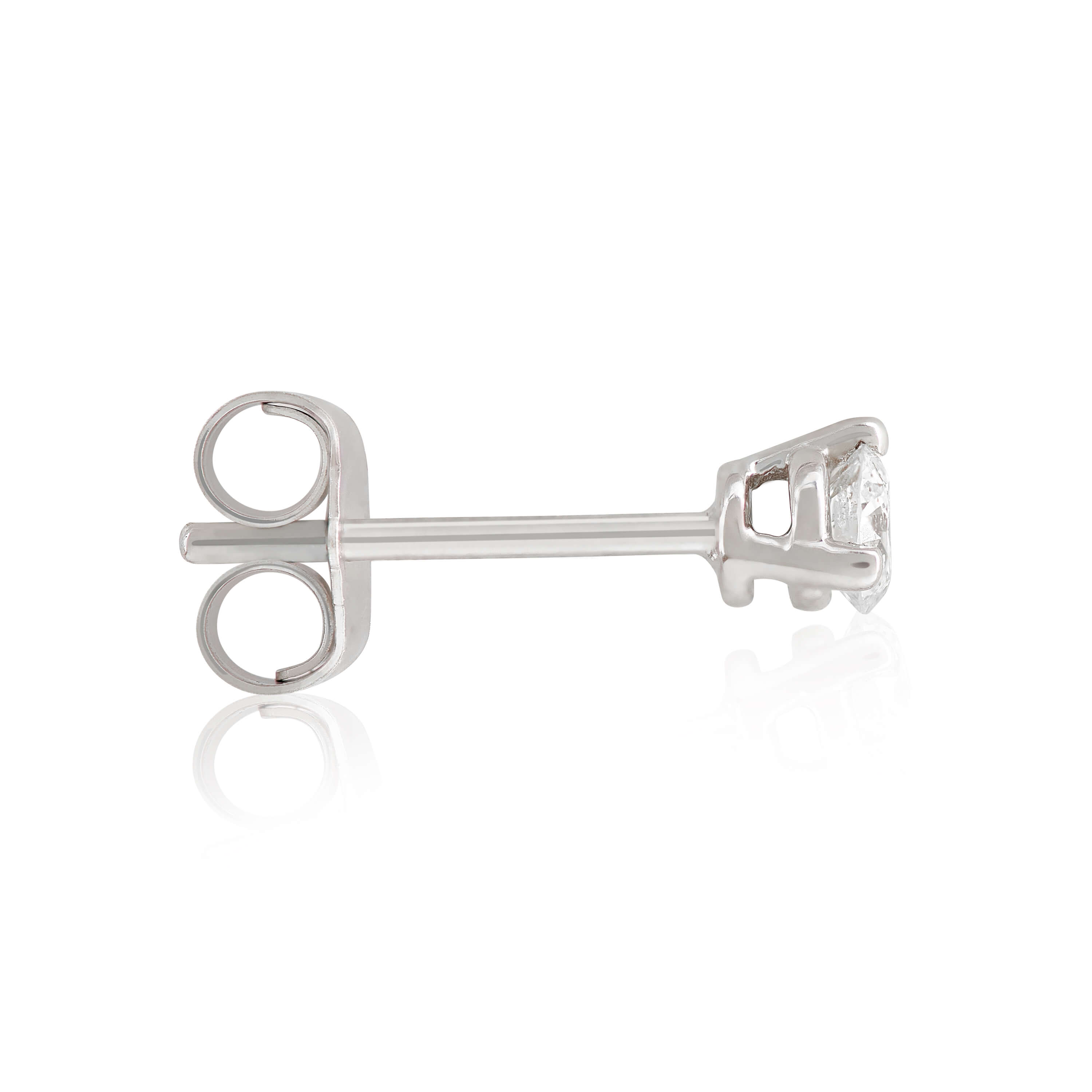 Classic Round Diamond Studs, ⅕ Carat Total Weight, in 14K White Gold