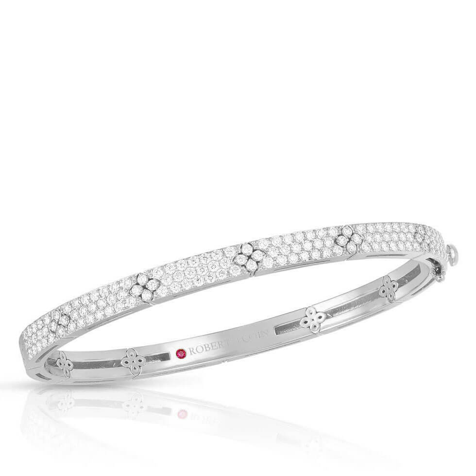 Roberto Coin Love In Verona Pavé All Diamond Bangle 18K