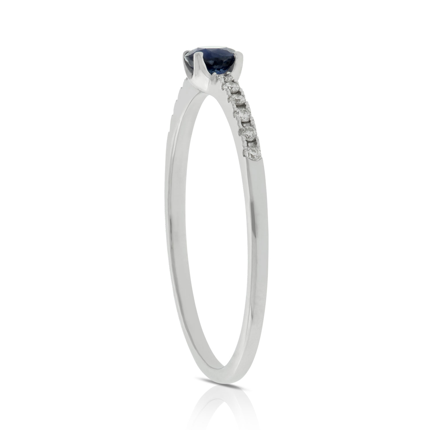 Sapphire & Diamond Band 14K