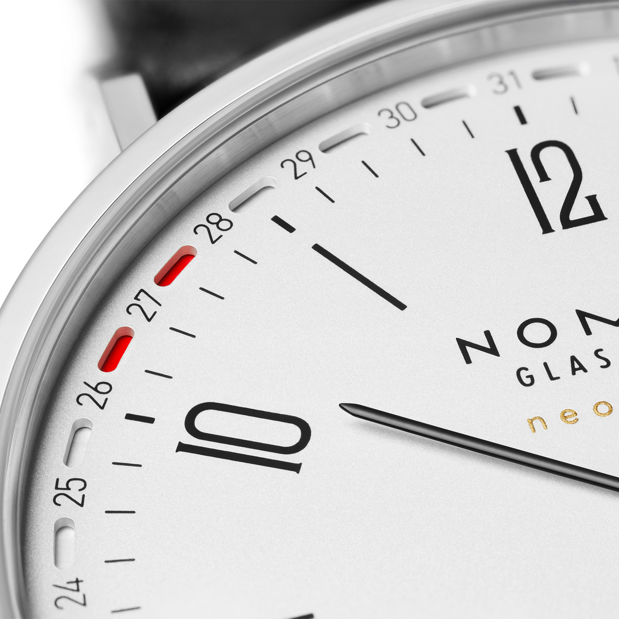 NOMOS Tangente Neomatik 41 Update White Silver Dial Watch, 40.5mm