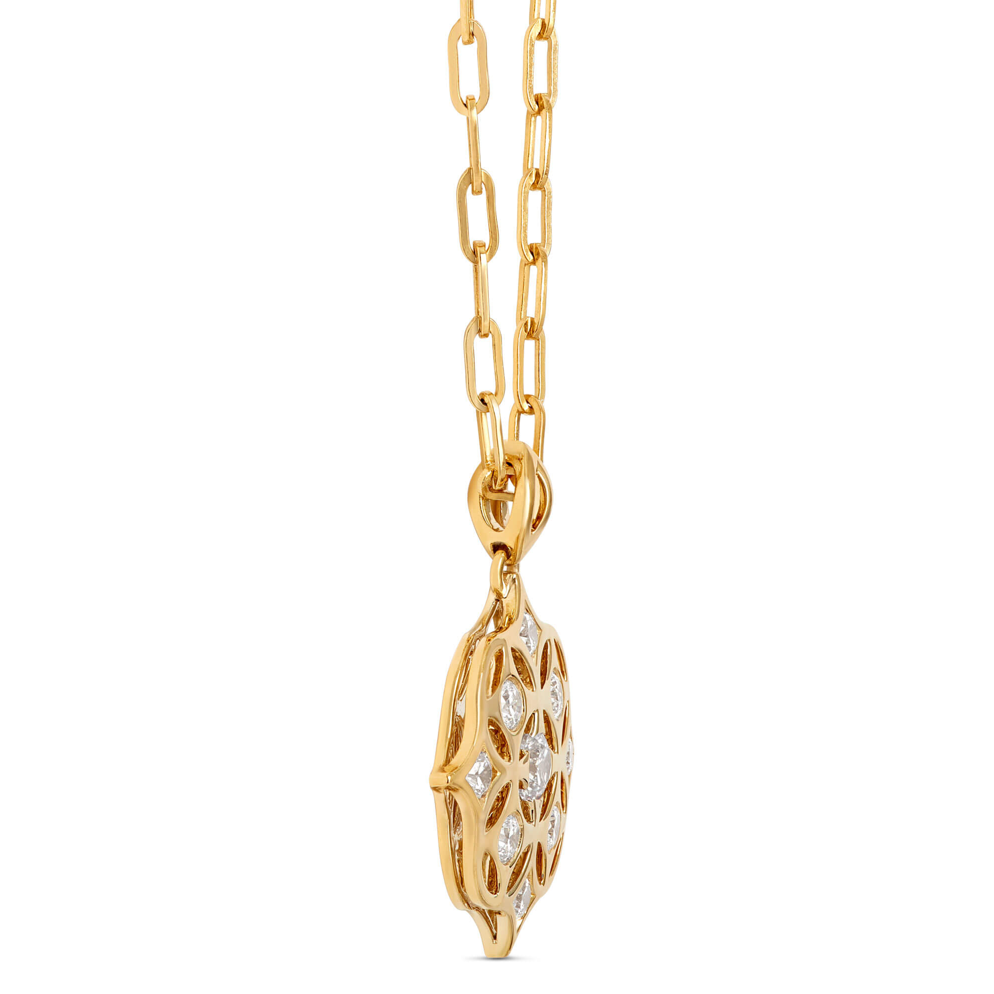 Ben Bridge Signature Diamond Pendant Necklace, 18K Yellow Gold