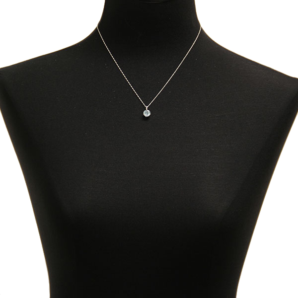 Checkered Aquamarine Pendant 14K, 8mm