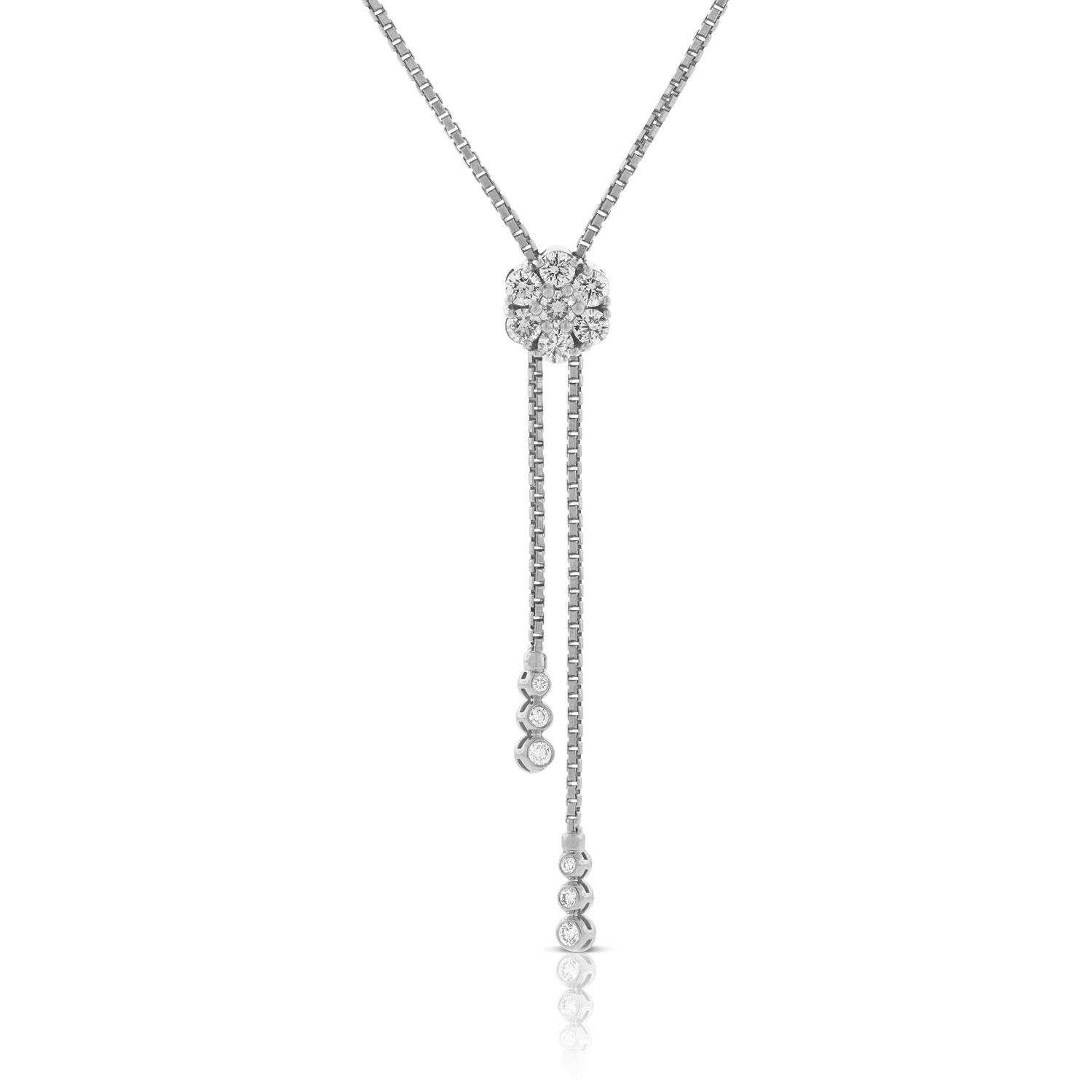 Diamond Cluster Bolo Necklace 14K | Ben Bridge Jeweler