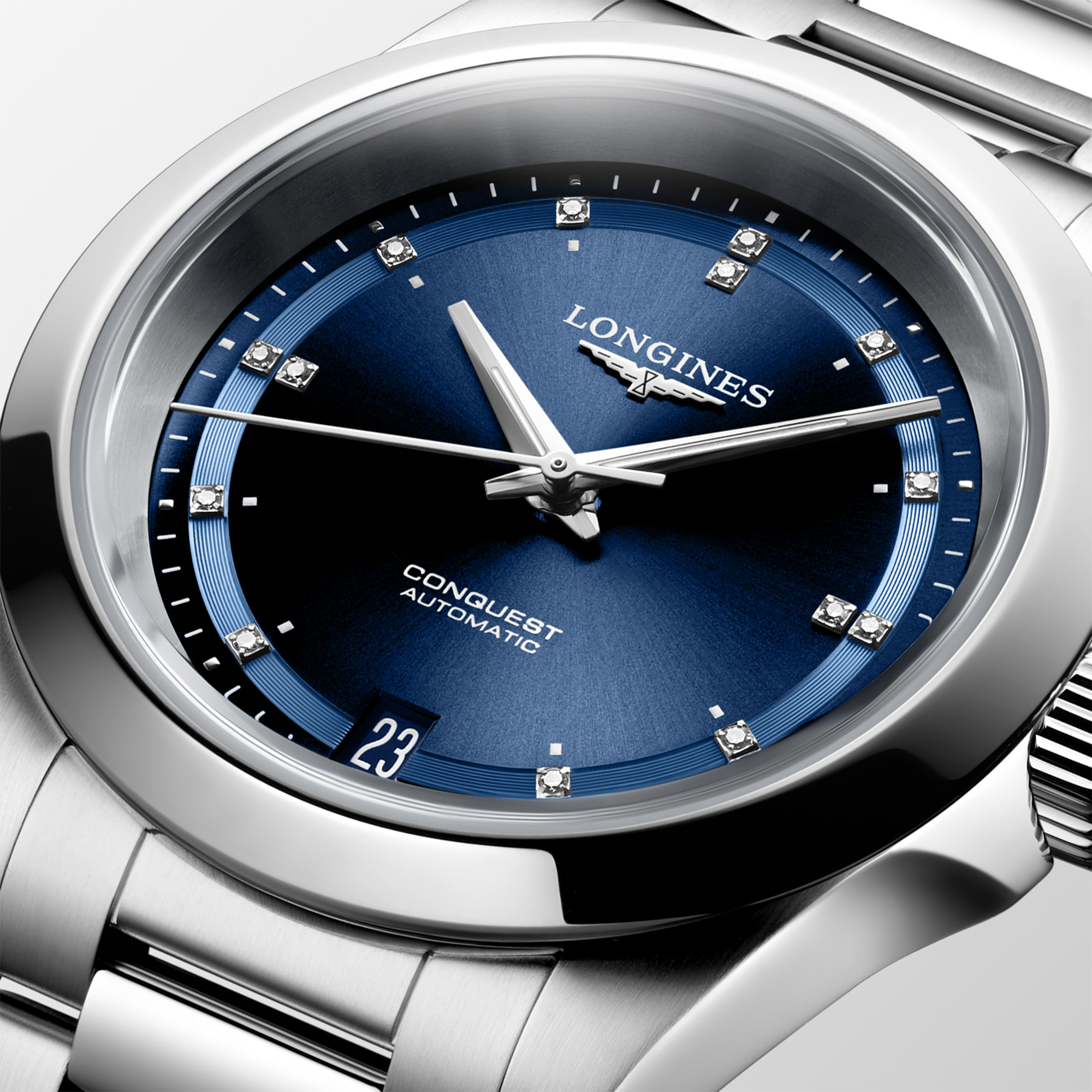 Longines Conquest Sunray Blue Dial Watch, 34mm