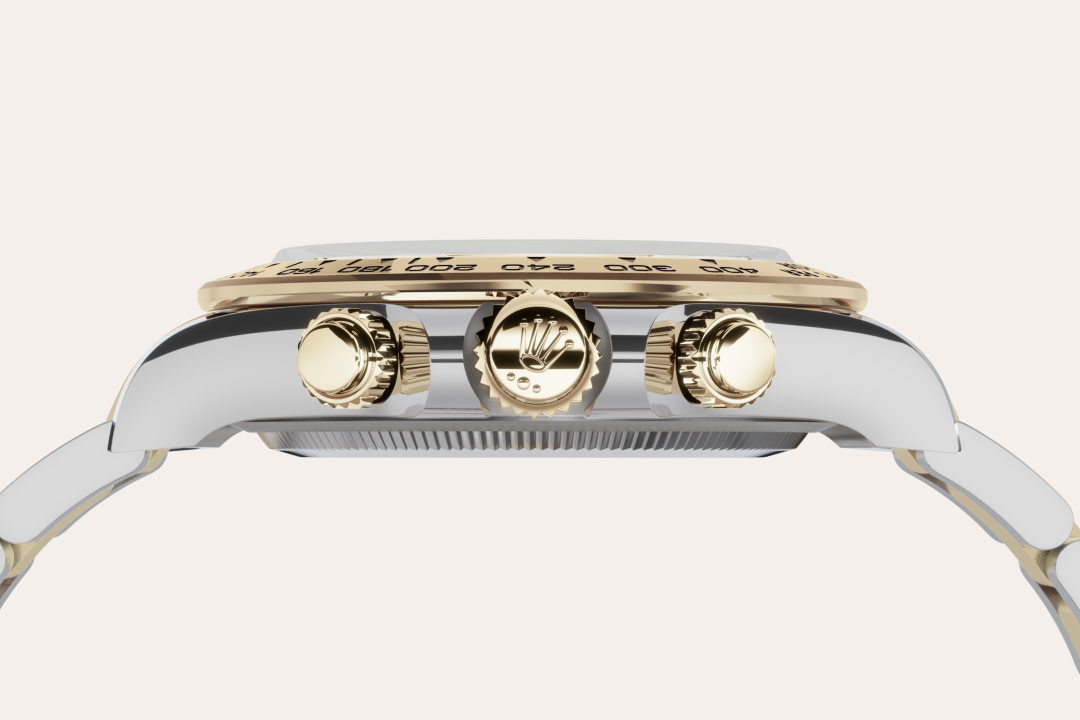 rolex cosmograph daytona in yellow rolesor - combination of oystersteel and yellow gold, m126503-0001 - yellow rolesor - ben bridge