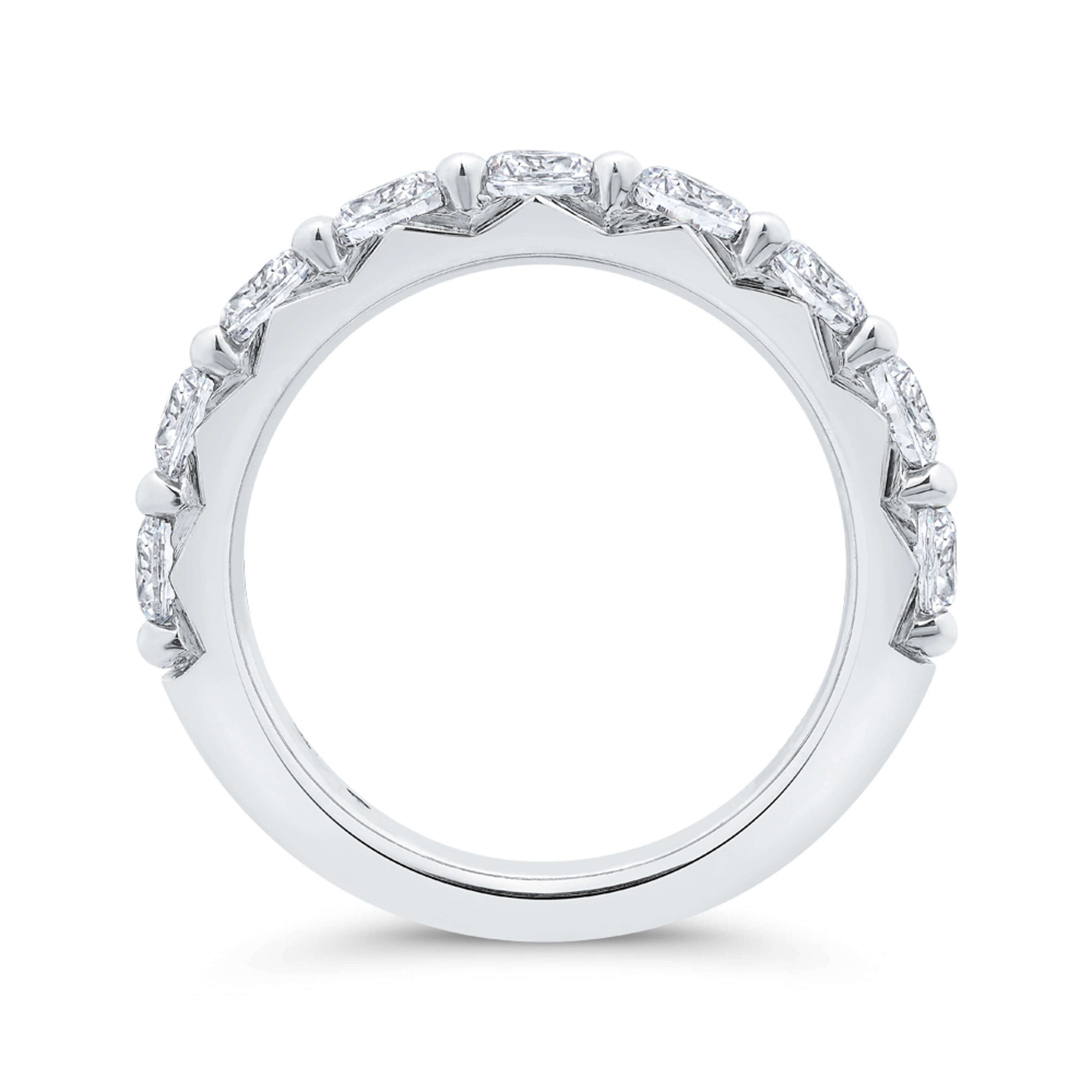 Bella Ponte French Pave Diamond and Platinum Bridal Ring, 2 ctw