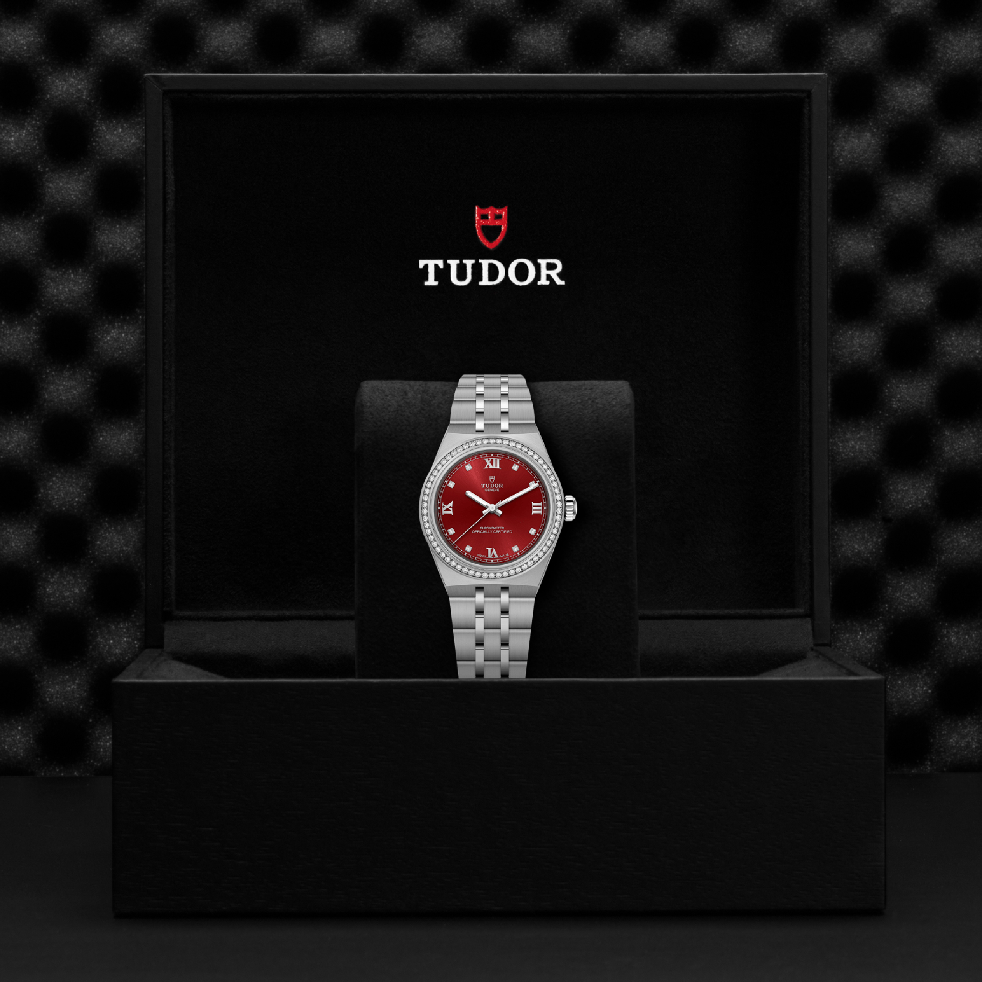 TUDOR Royal Red Dial Watch, 30mm