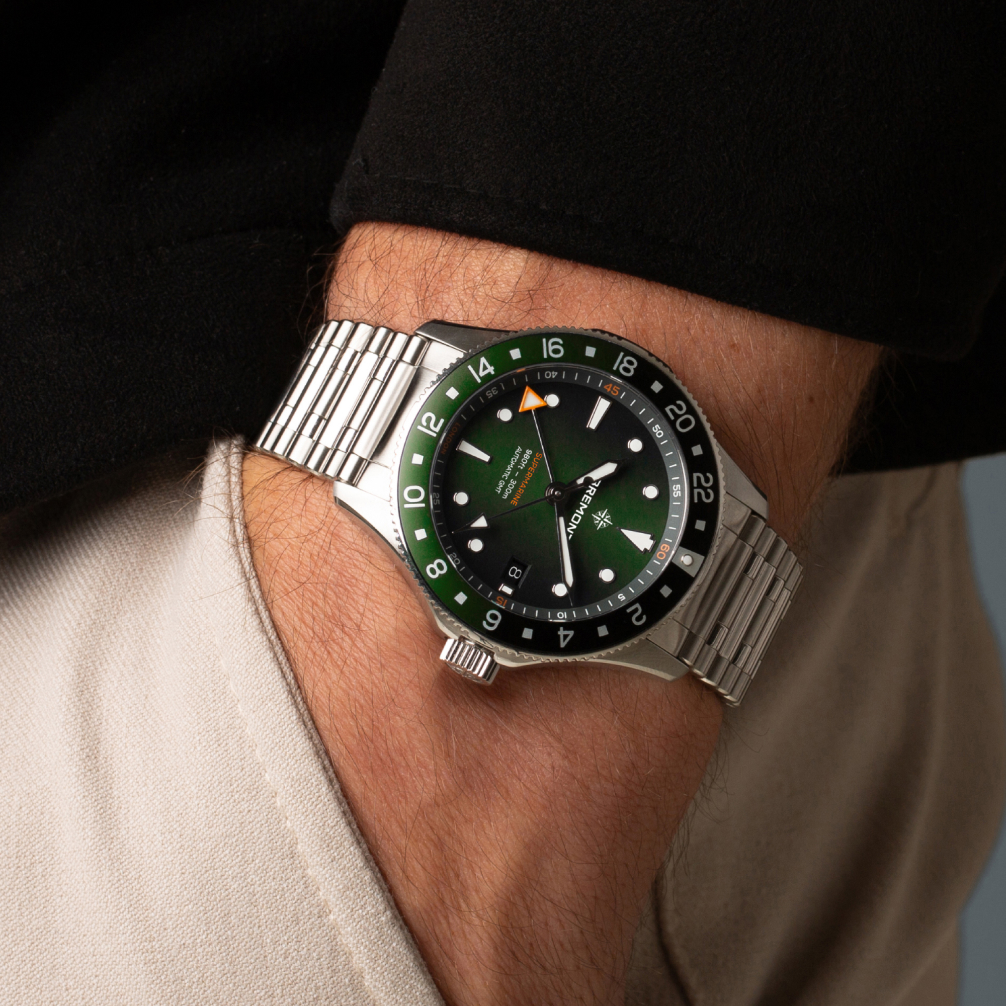 Bremont Supermarine GMT Green Blue Dial Watch, 40mm