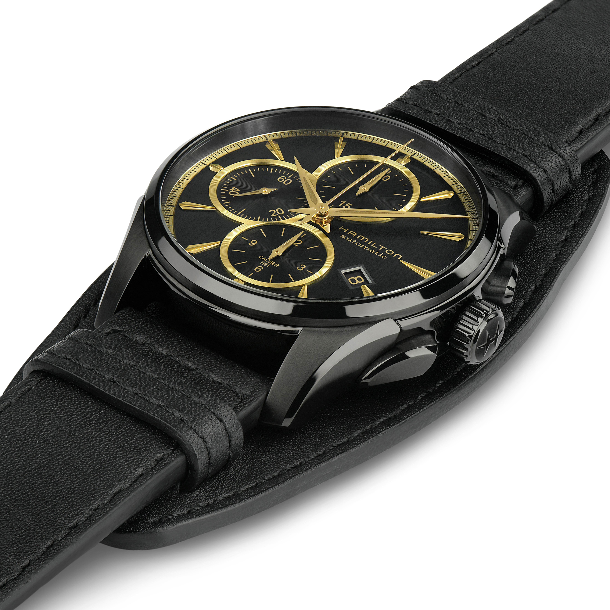 Hamilton Jazzmaster Auto Chrono Black Dial Watch, 42mm