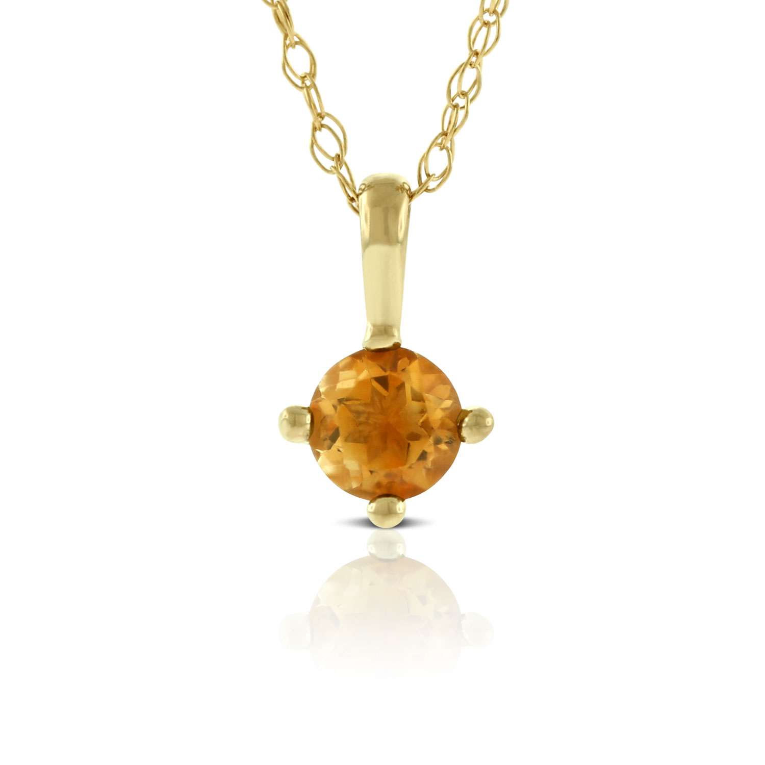 Round Citrine Pendant 14K | Ben Bridge 