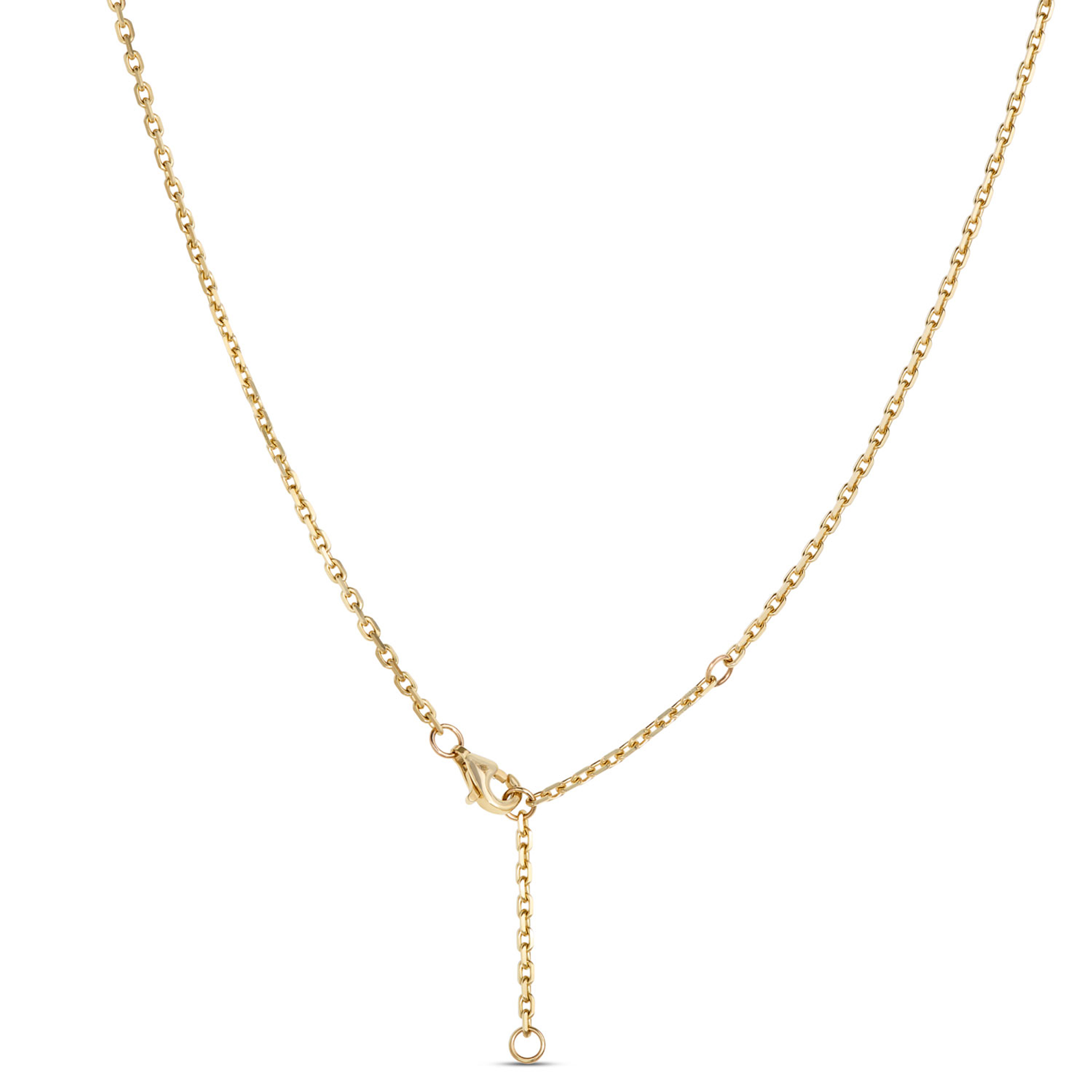 Charm Necklace with 13 Discs, 14K Yellow Gold