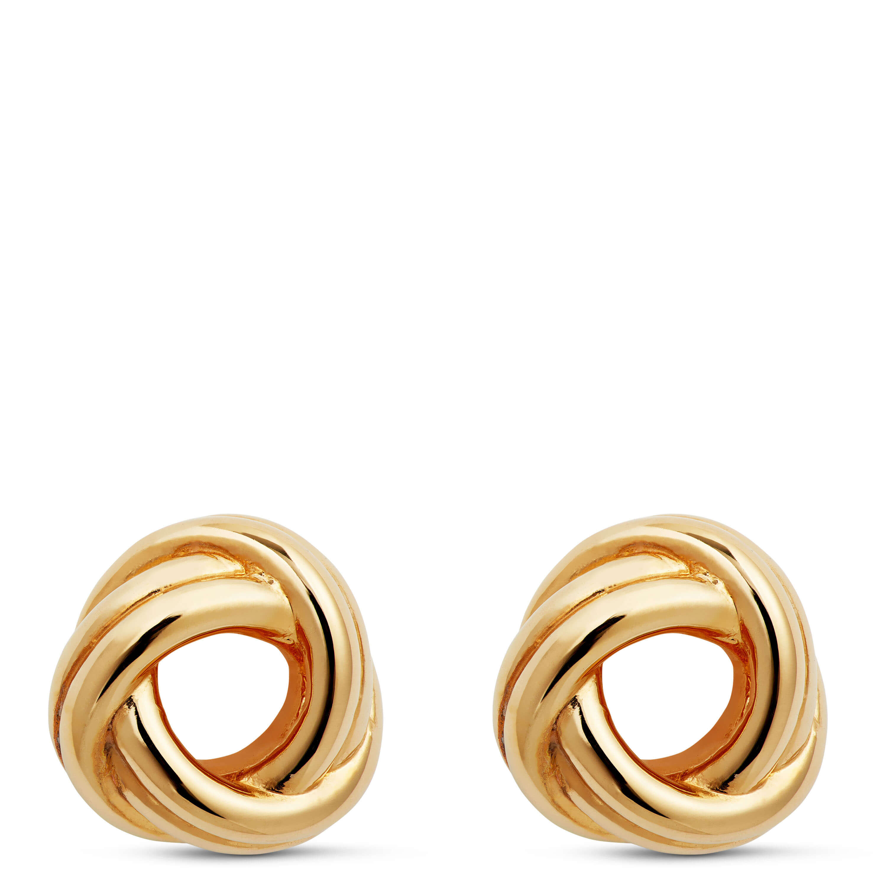 Double Open Love Knot Earrings 14K