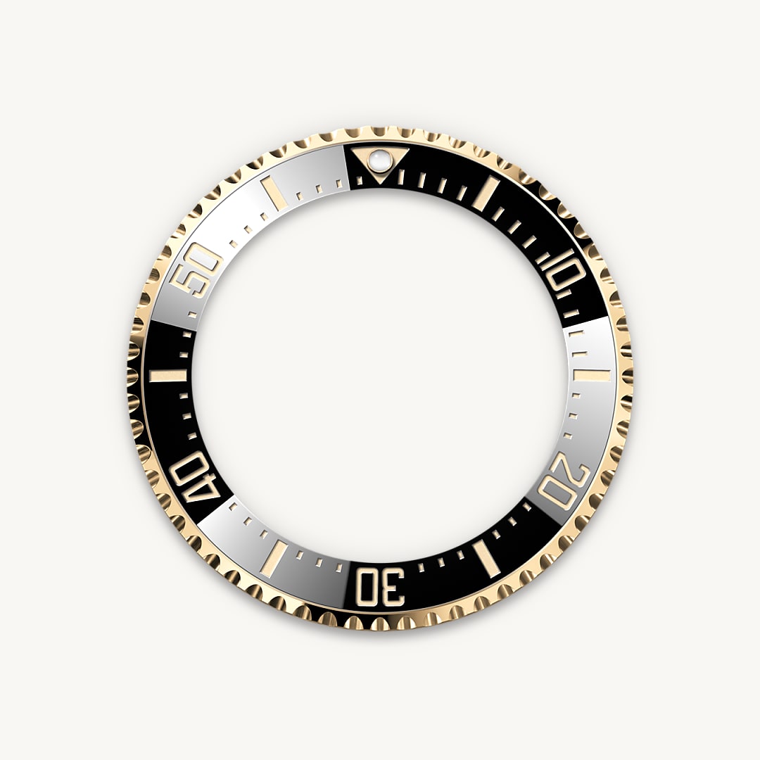 rolex sea-dweller in yellow rolesor - combination of oystersteel and yellow gold, m126603-0001 - ceramic bezel and luminescent display - ben bridge