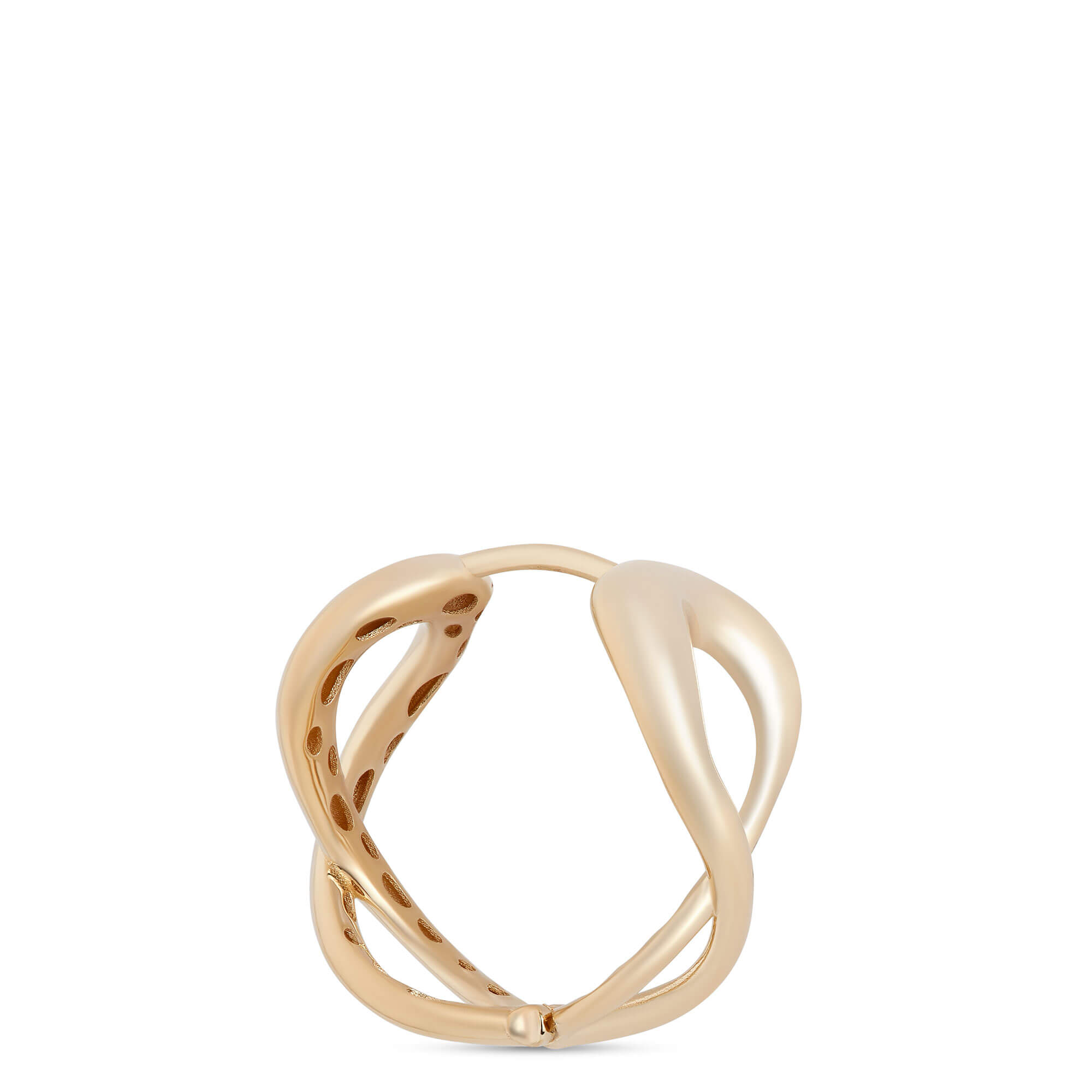 Toscano Infinity Hoop Earrings, 14K Yellow Gold