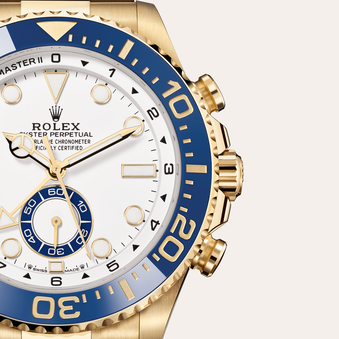 rolex yacht-master ii in 18 ct yellow gold, m126688-0001 - watch dial - ben bridge