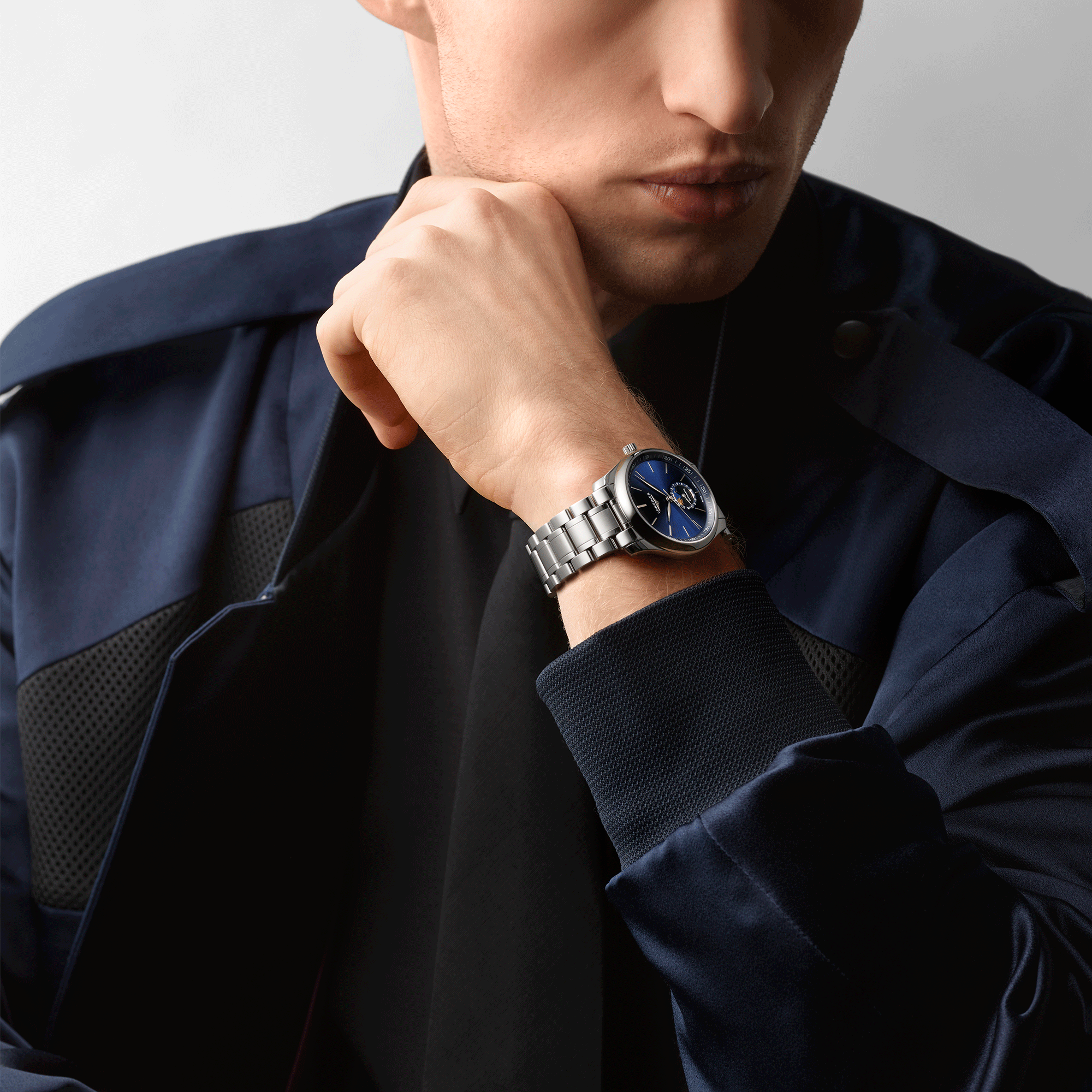 Longines Master Collection Moonphase Blue Dial Watch, 40mm