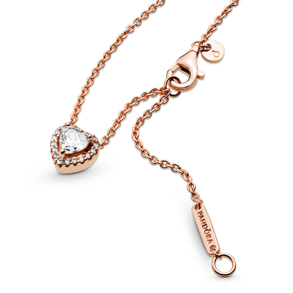 Pandora Rose™ Sparkling Heart CZ Collier Necklace 388425C0145 Ben