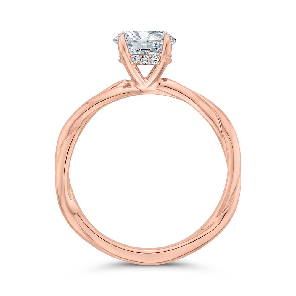 Bella Ponte Rose Gold Diamond Engagement Ring Setting 14K