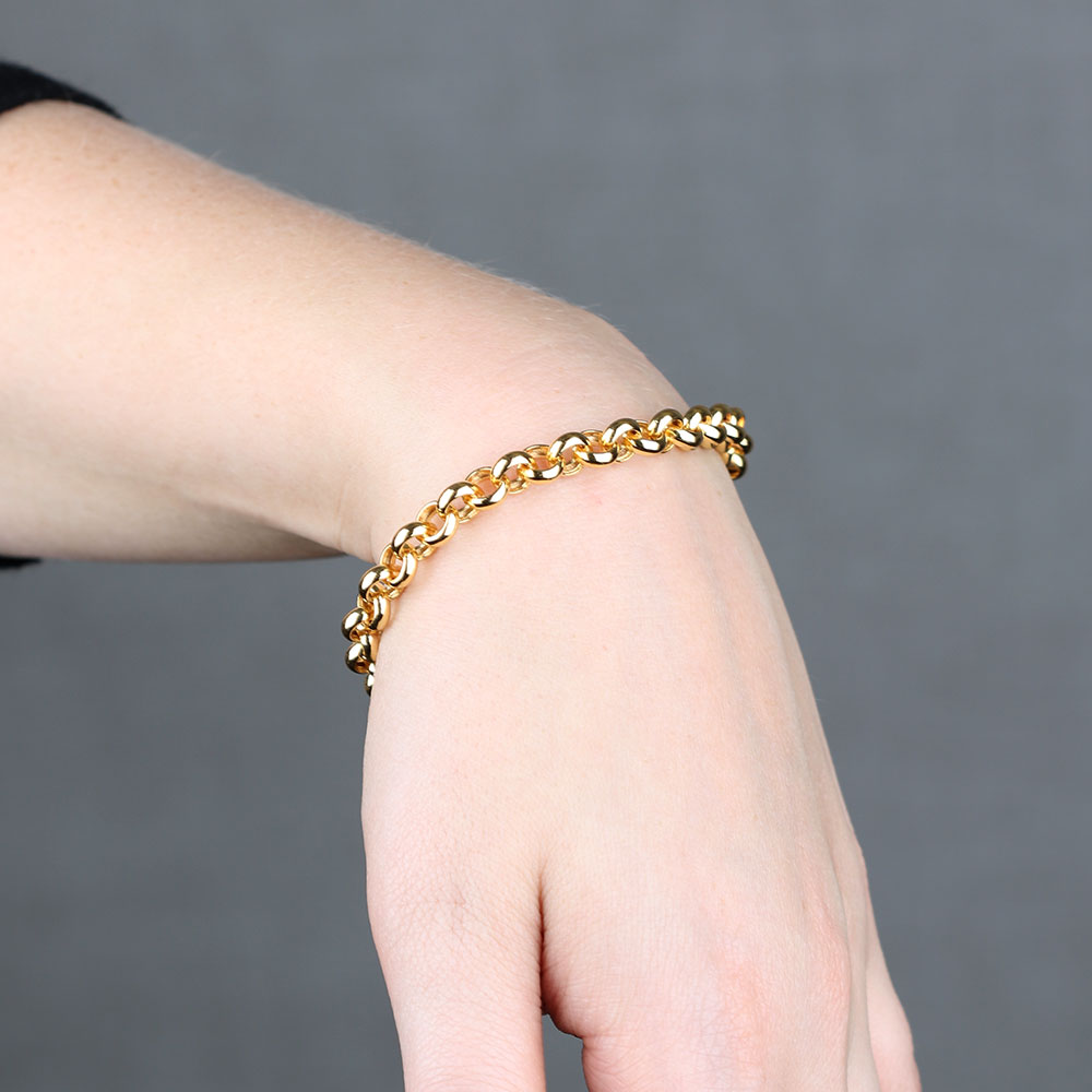 Toscano Rolo Chain Bracelet 14K, 7.5"