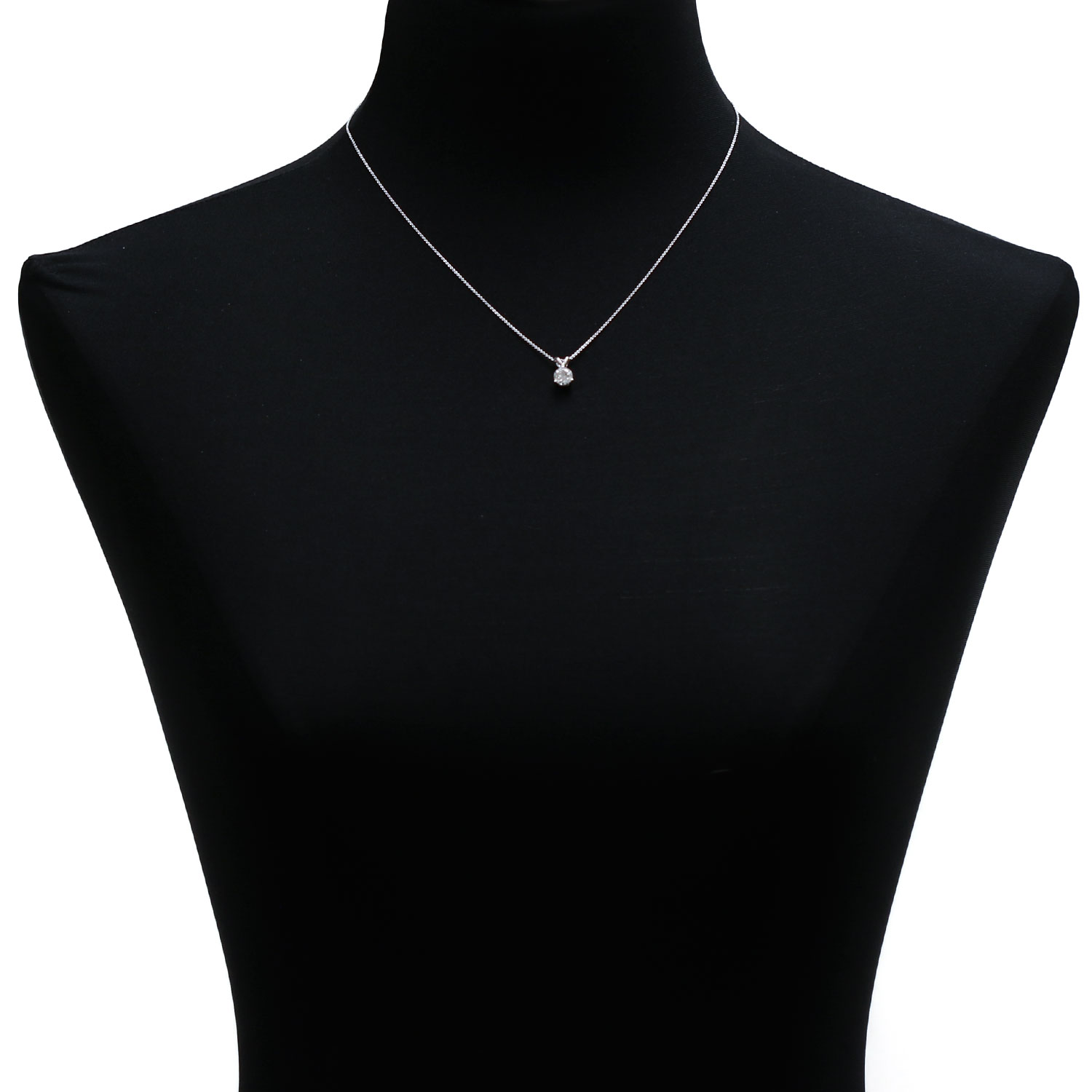 Classic Round Diamond Pendant, 1 Carat Total Weight, 14K White Gold