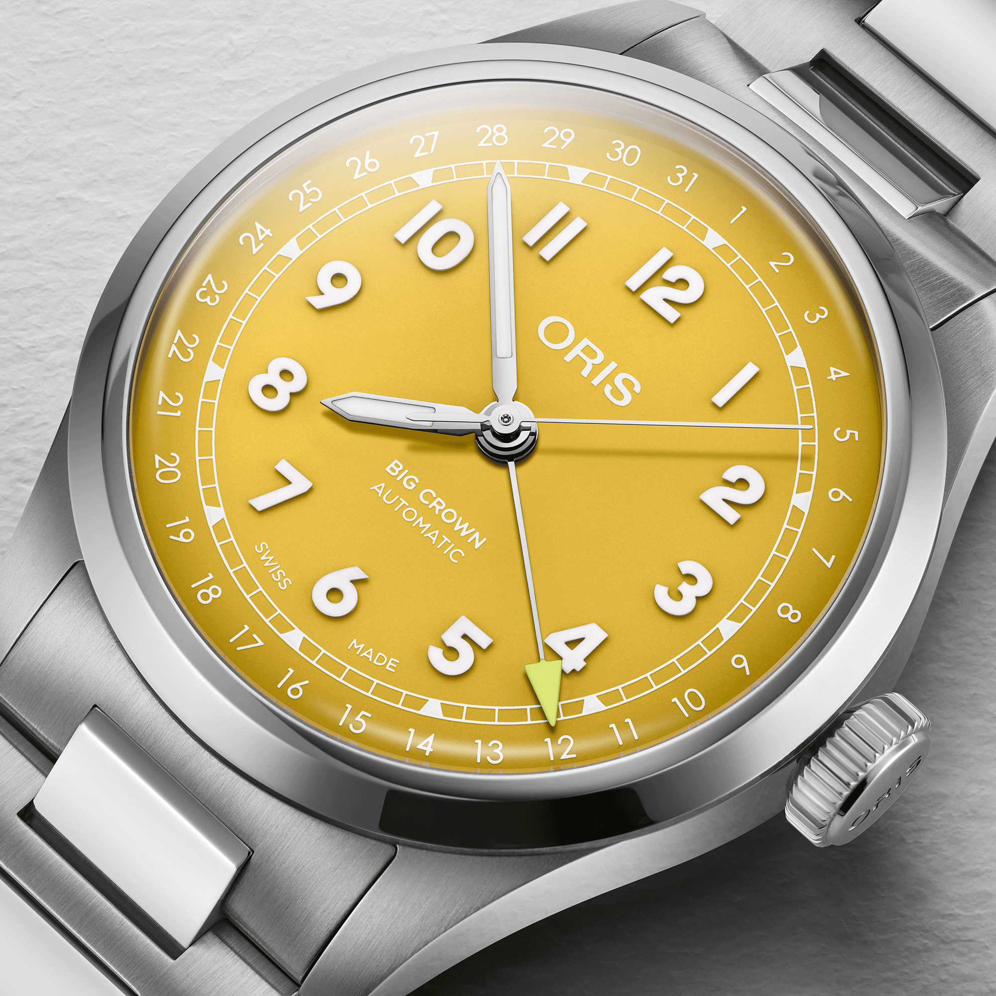 Oris Big Crown Pointer Date Yellow Dial Watch, 40mm