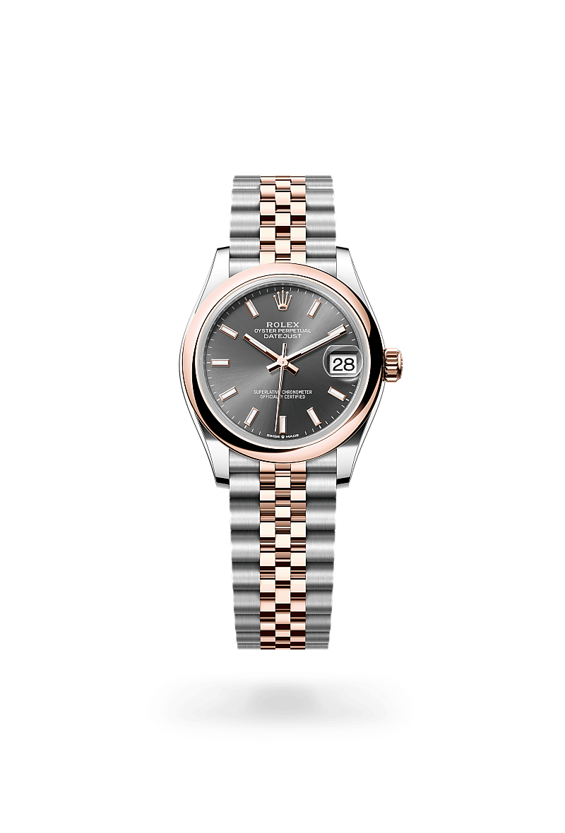 rolex datejust in everose rolesor - combination of oystersteel and everose gold, m278241-0018 - ben bridge