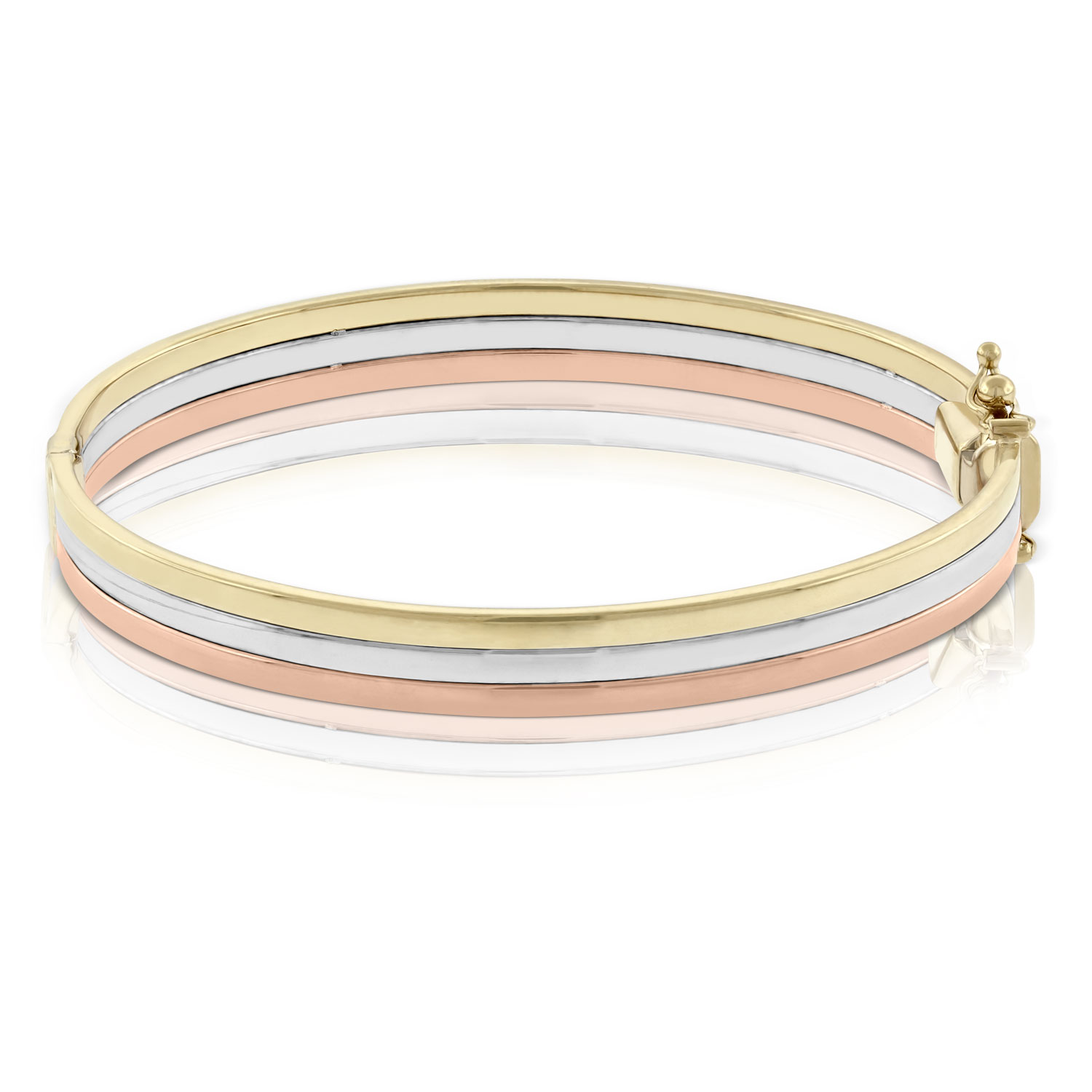 Unique Three-Tone 22k Gold Bangle Bracelet – Andaaz Jewelers