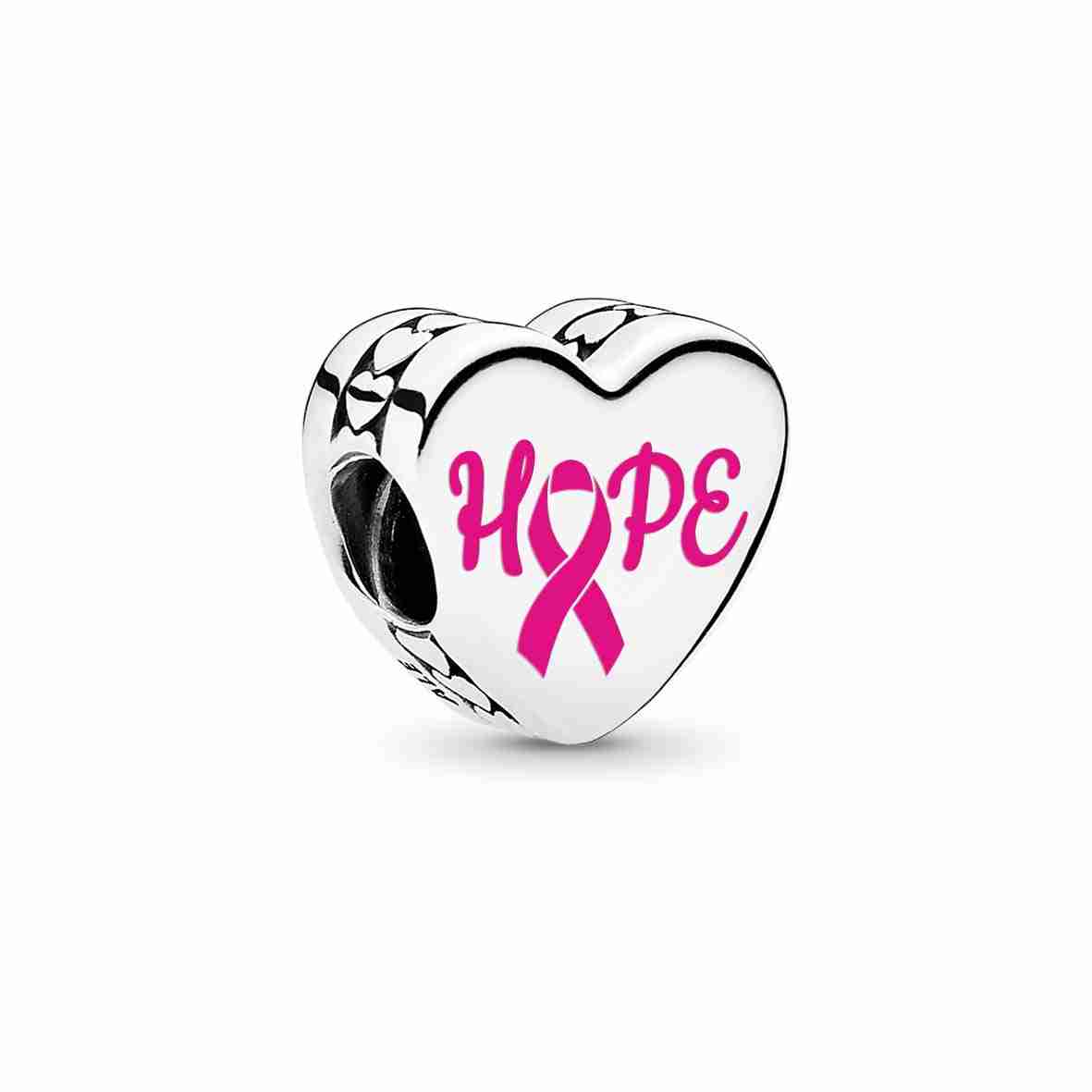 Pandora Hope Pink Ribbon Charm