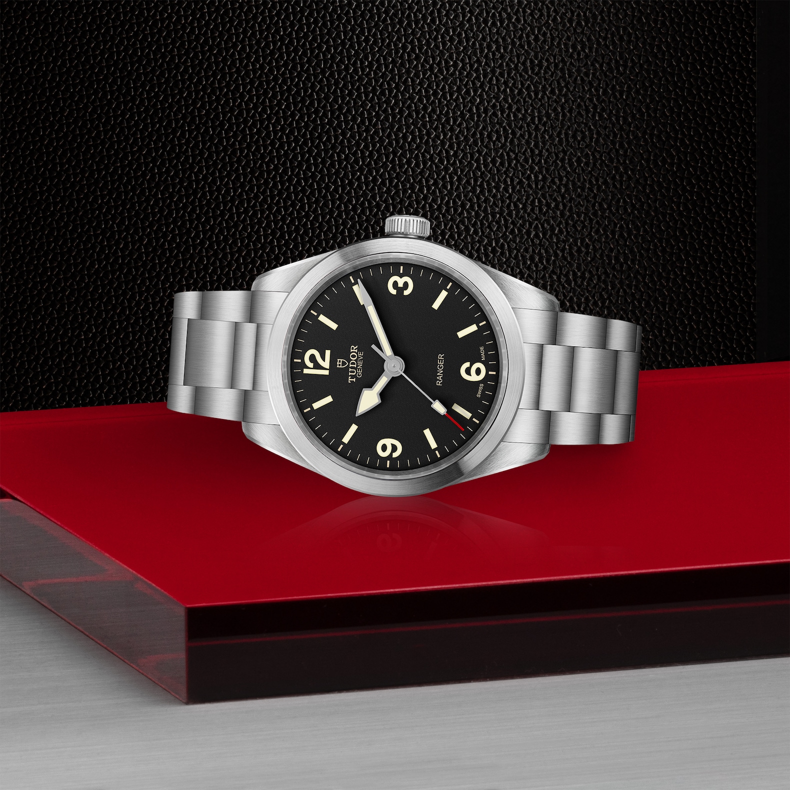 TUDOR Ranger Black Dial Watch, 39mm