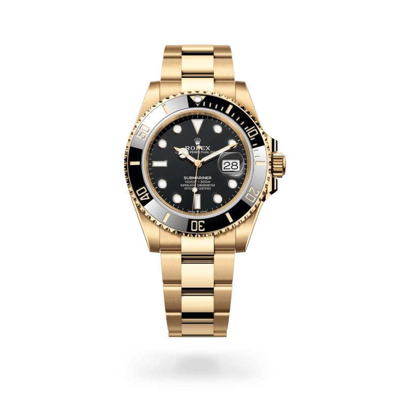 rolex submariner in 18 ct yellow gold, m126618ln-0002 - ben bridge