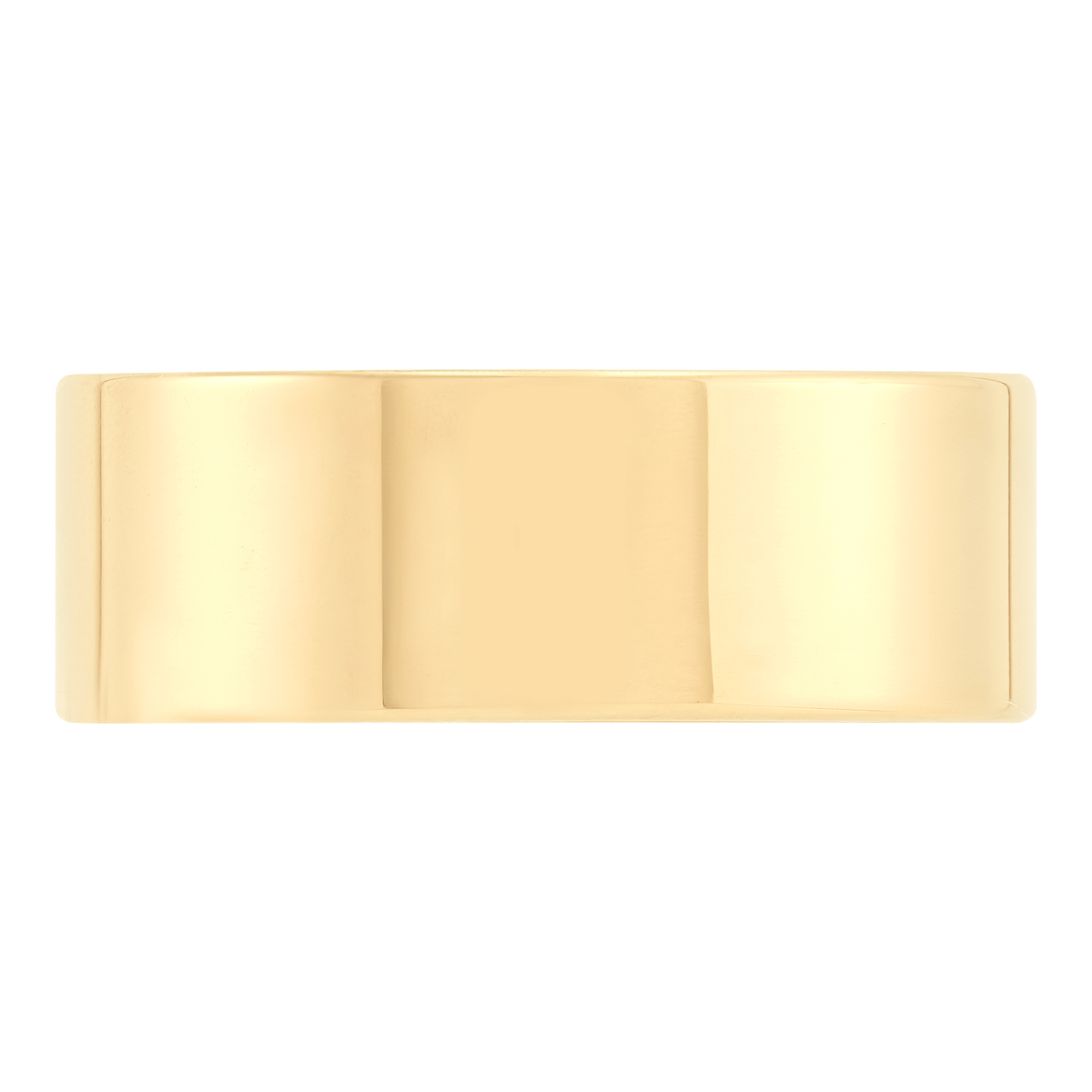 Yellow Gold Polished Pipe Comfort Fit 8mm Band 14K