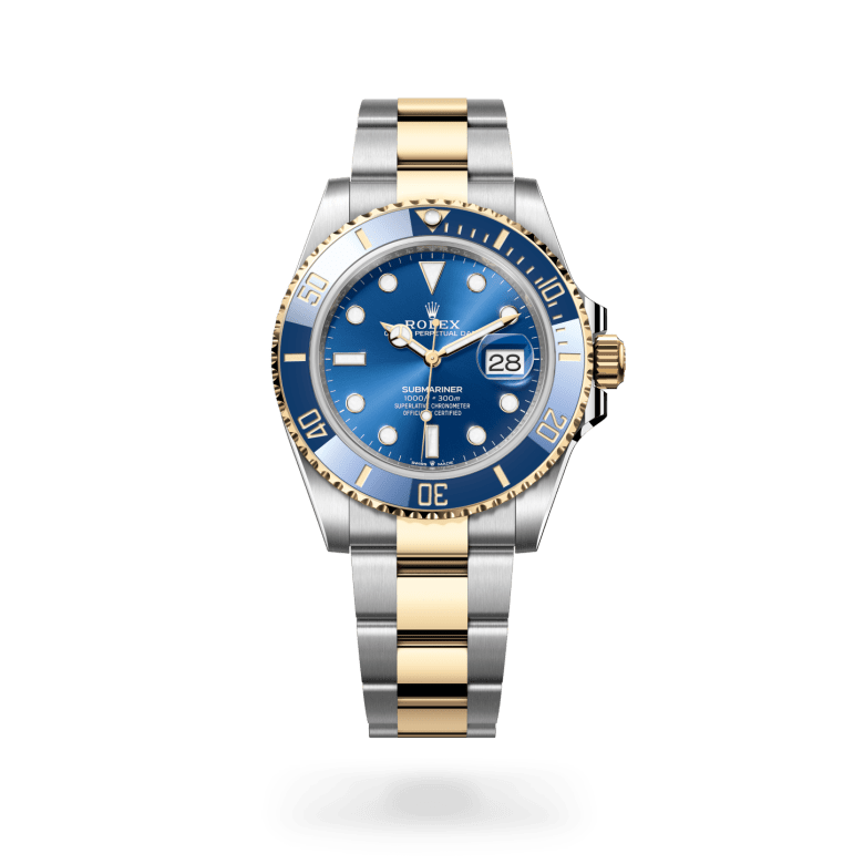 rolex submariner in yellow rolesor - combination of oystersteel and yellow gold, m126613lb-0002 - ben bridge