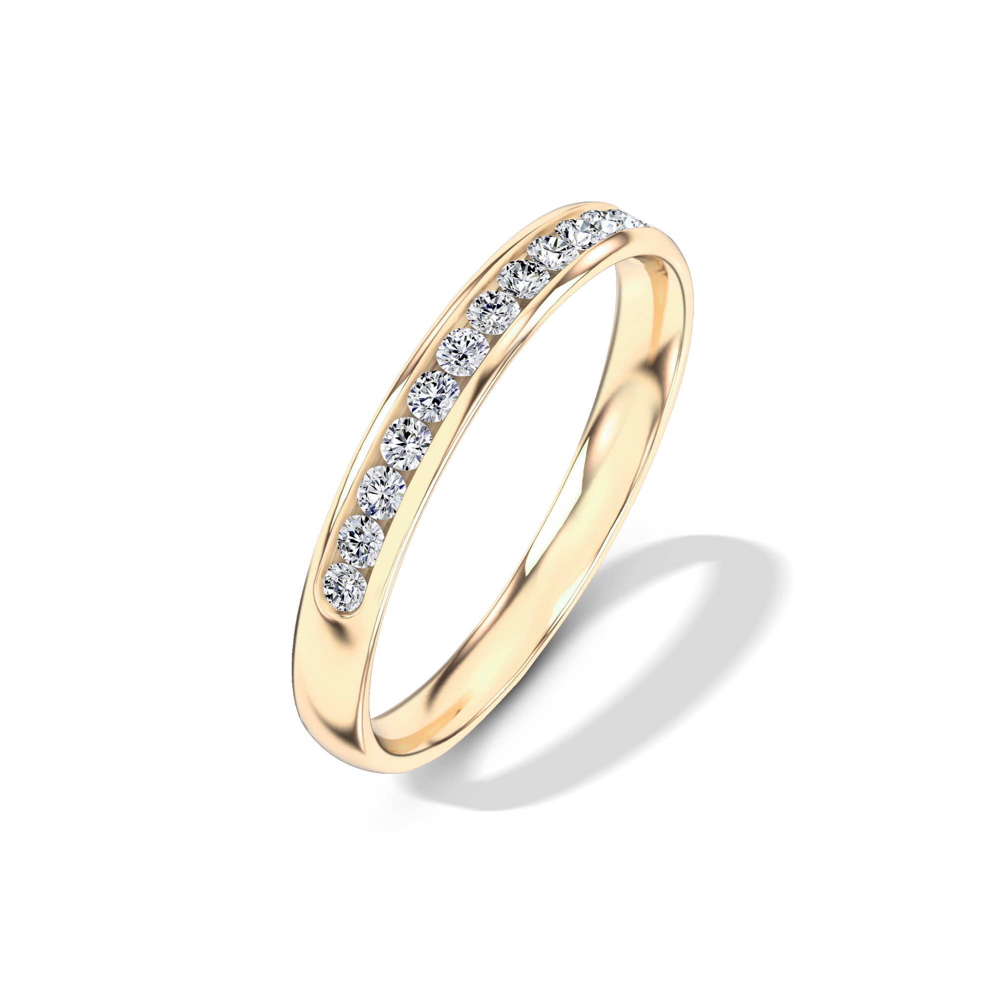 Classic Round Diamond Anniversary Band, &frac14; Carat Total Weight, 14K Yellow Gold