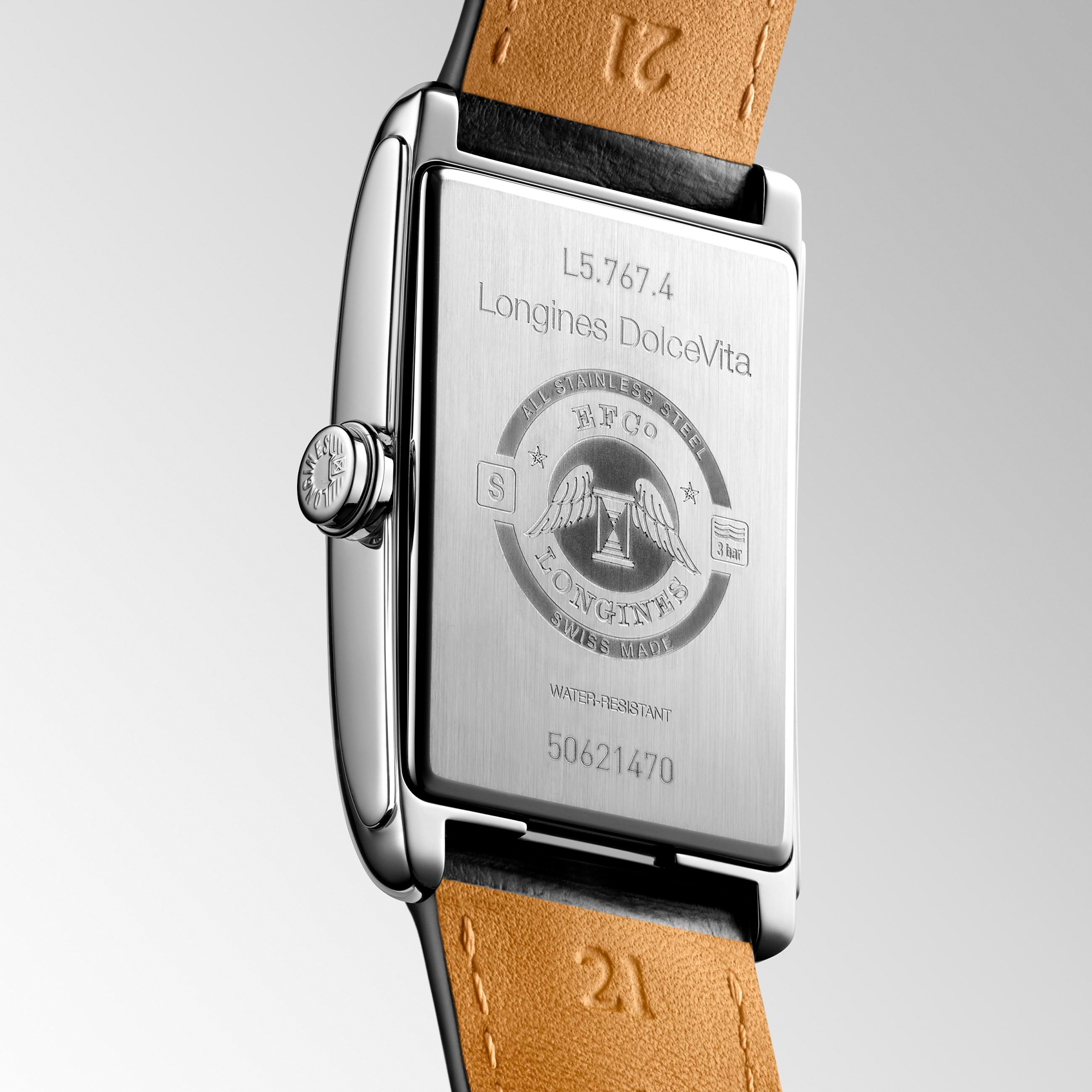 Longines DolceVita Watch Silver Dial, 47mm